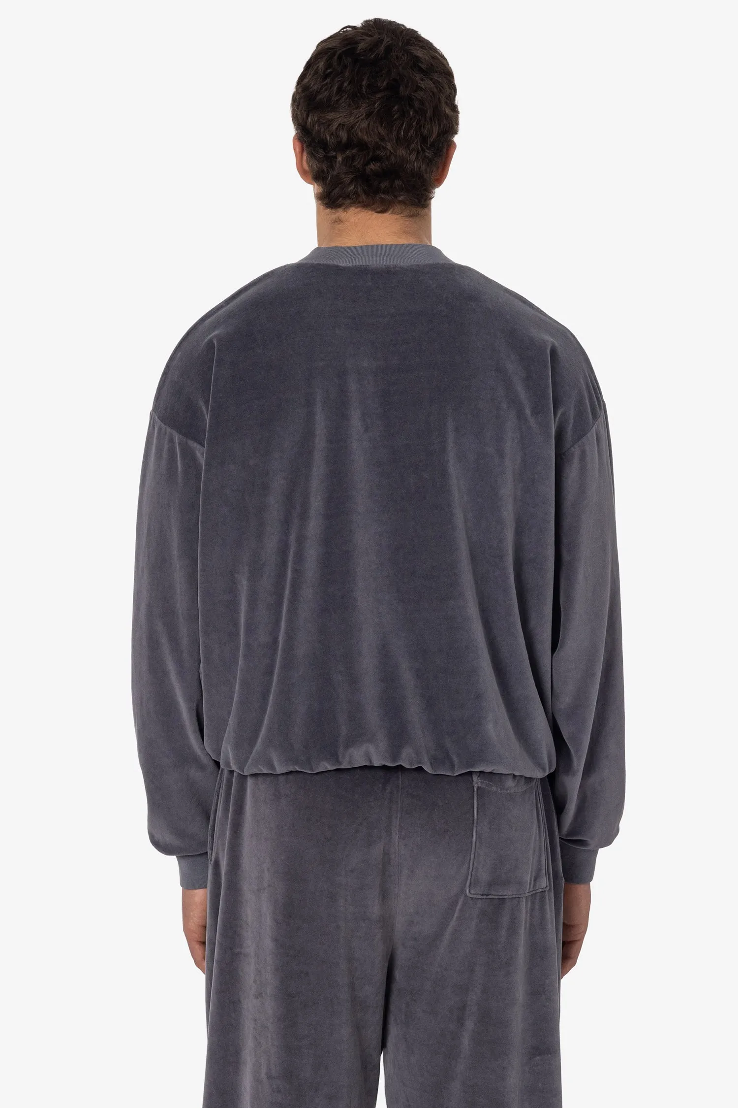 VLR56GD - Garment Dye Velour V-neck Sweatshirt sold by los angeles apparel product image thumbnail 4
