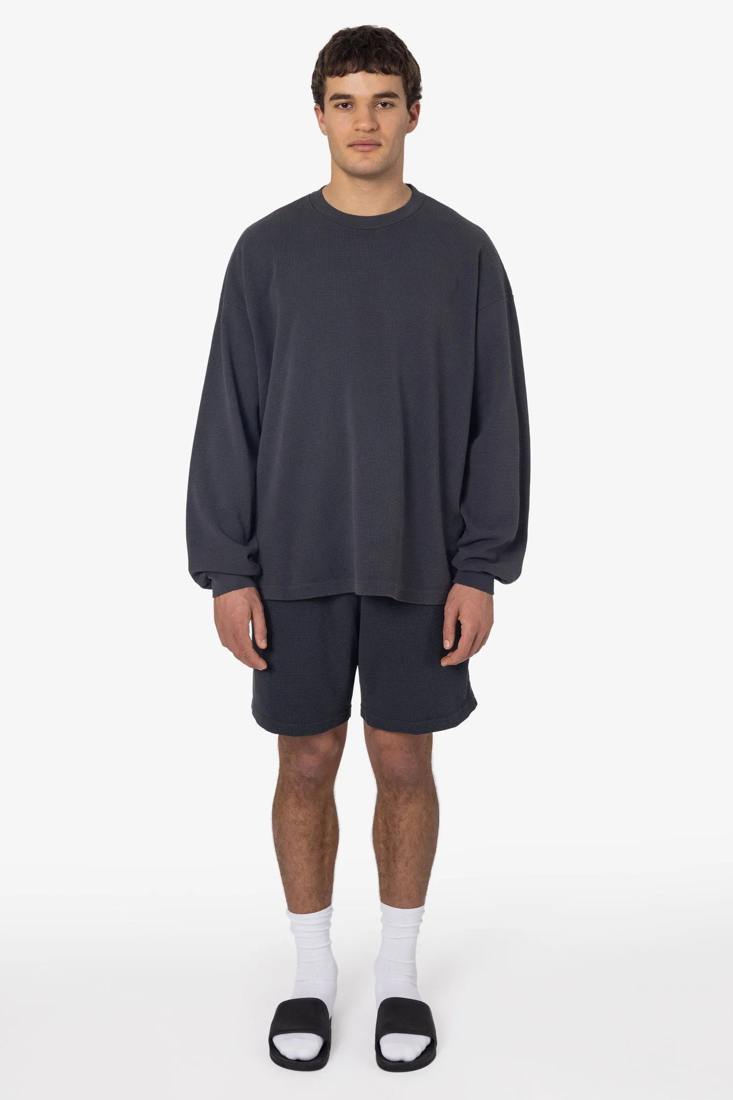 TX402GD - Heavy Thermal Garment Dye Shorts sold by los angeles apparel product image thumbnail 3