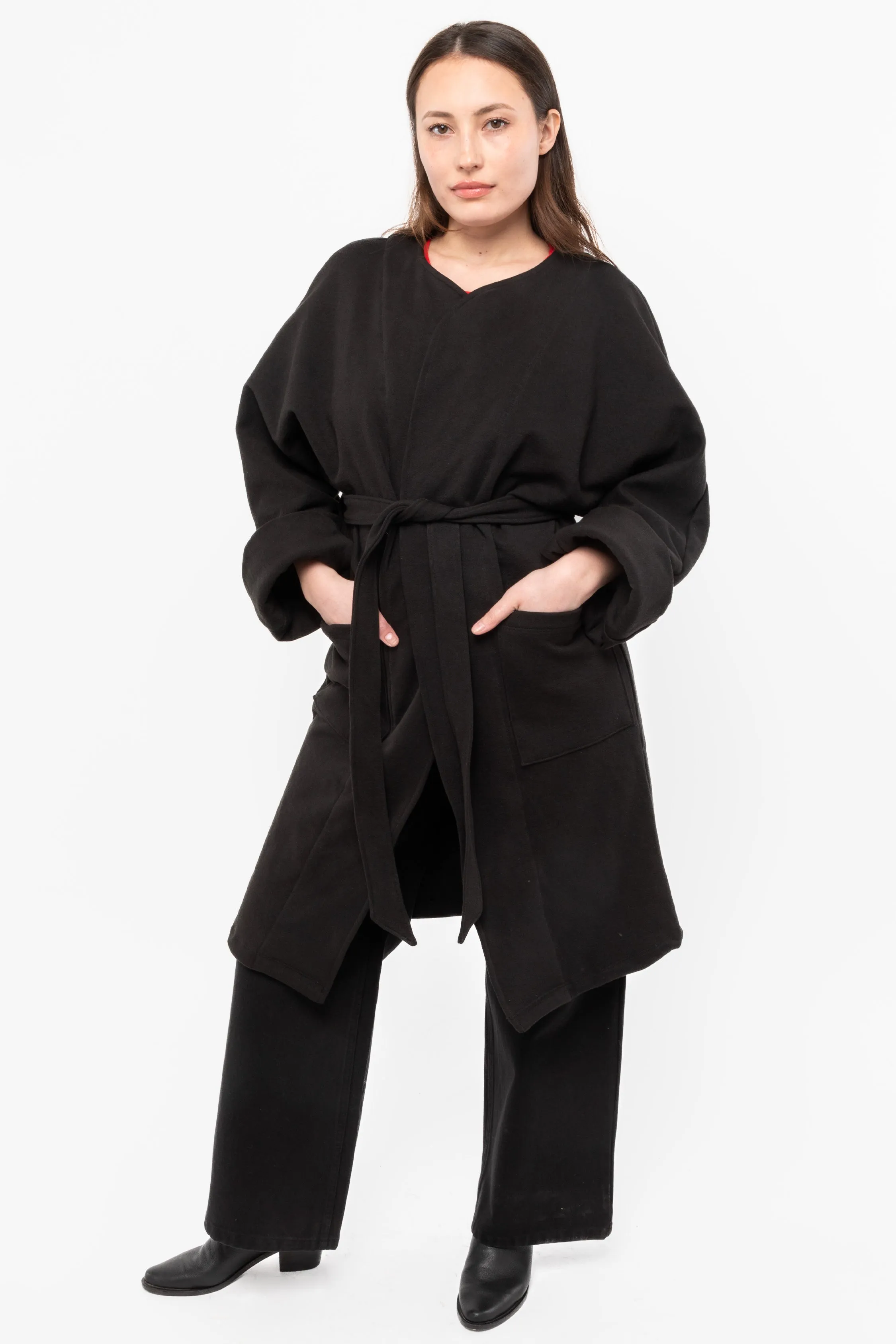 HF50GD - Heavy Fleece Wrap Coat sold by los angeles apparel