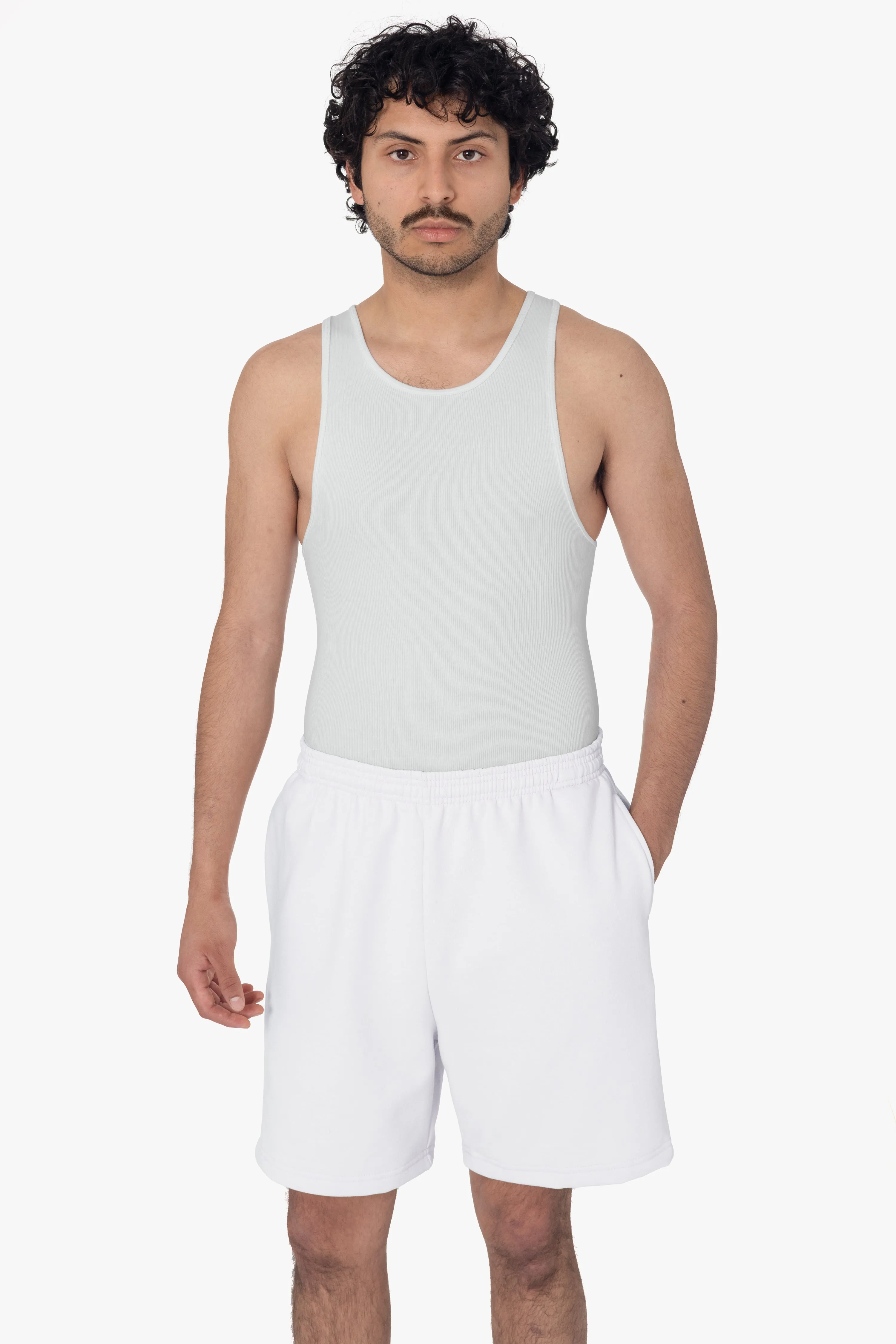 MWF02 - 10oz. Mid-weight Poly Cotton Fleece Sweat shorts sold by los angeles apparel product image thumbnail 2