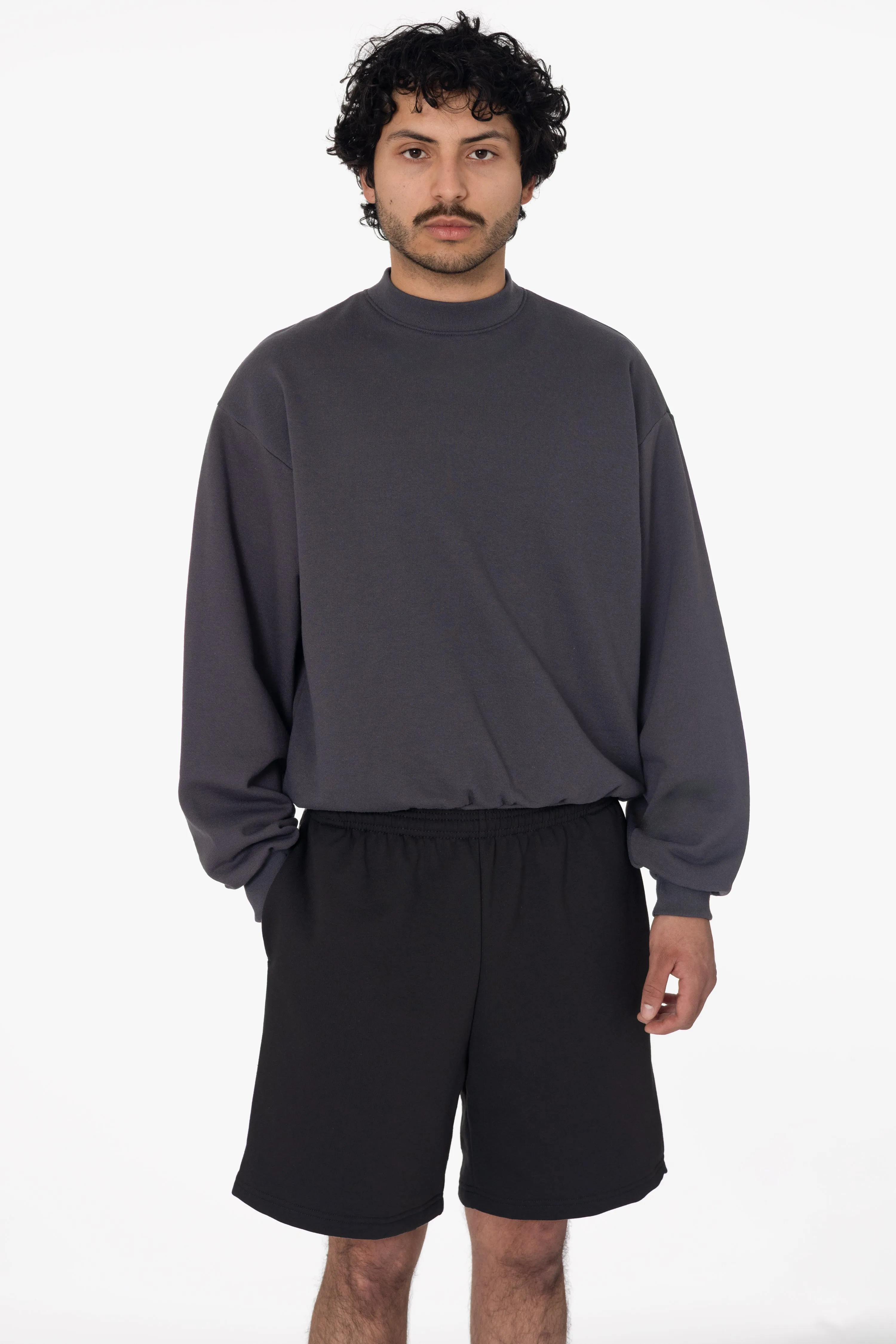 MWF02 - 10oz. Mid-weight Poly Cotton Fleece Sweat shorts sold by los angeles apparel product image thumbnail 4