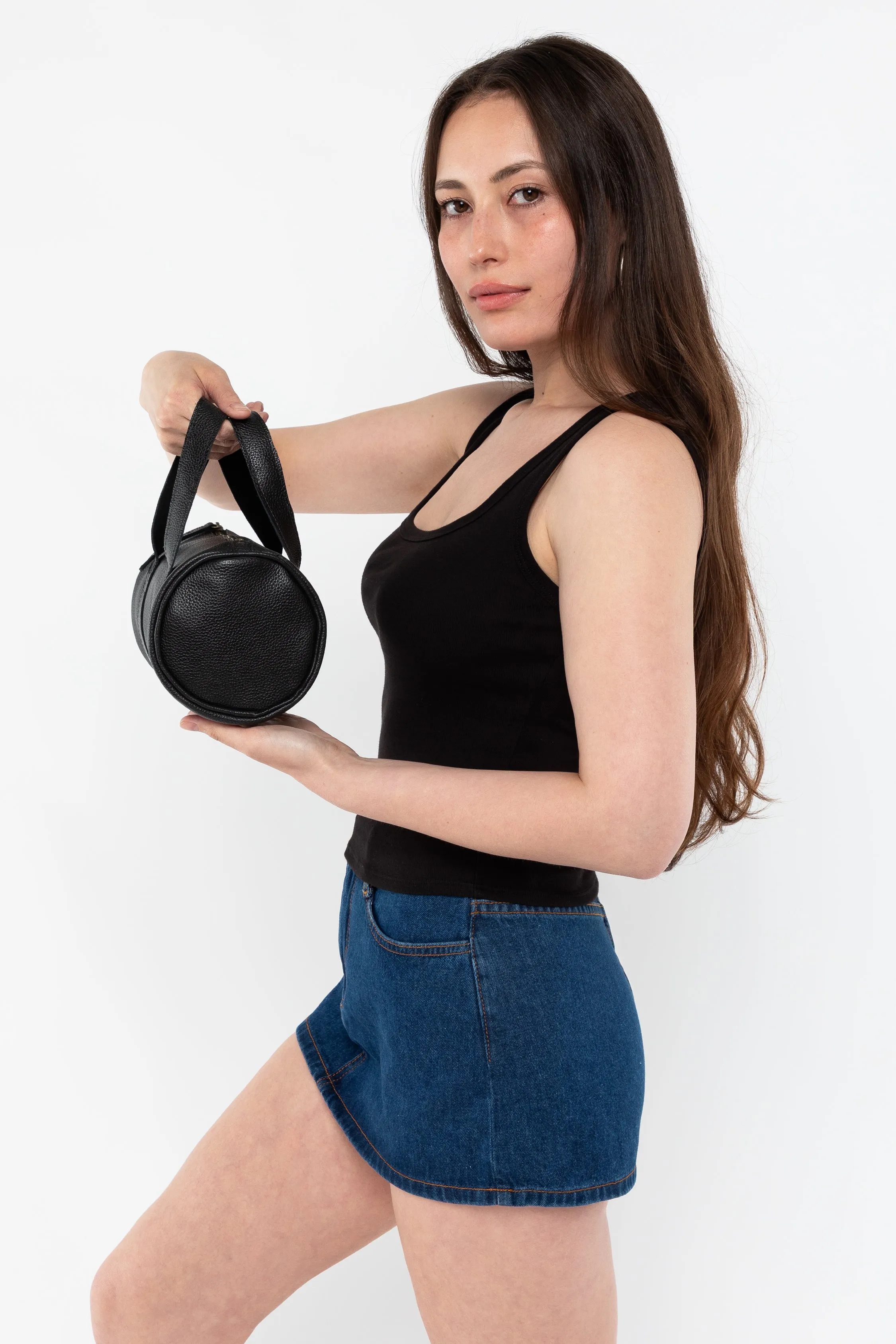 RLH541 - Leather Mini Gym Bag sold by los angeles apparel product image thumbnail 2