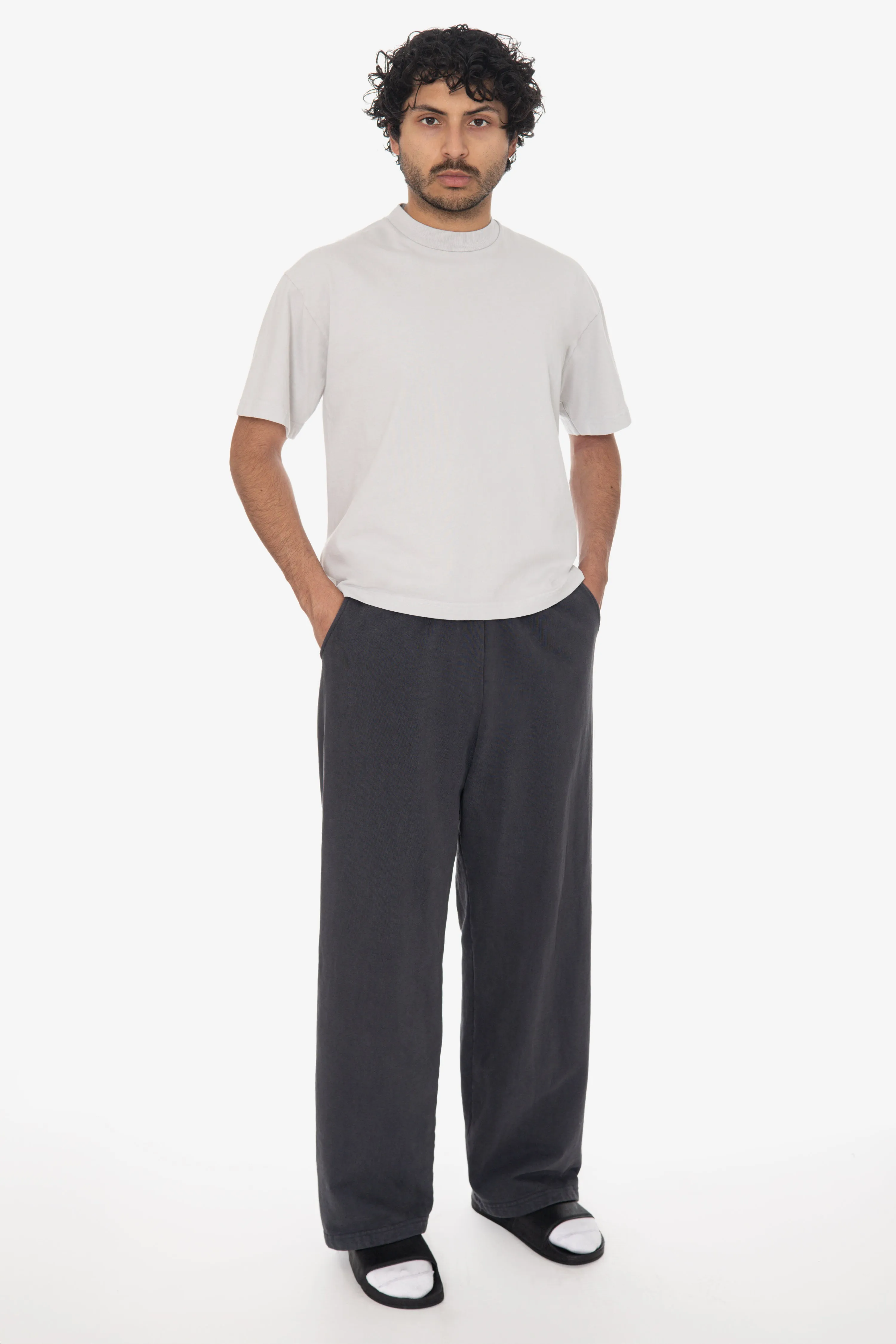 HF05 - Heavy Fleece Wide Leg Sweatpants (Garment Dye) sold by los angeles apparel