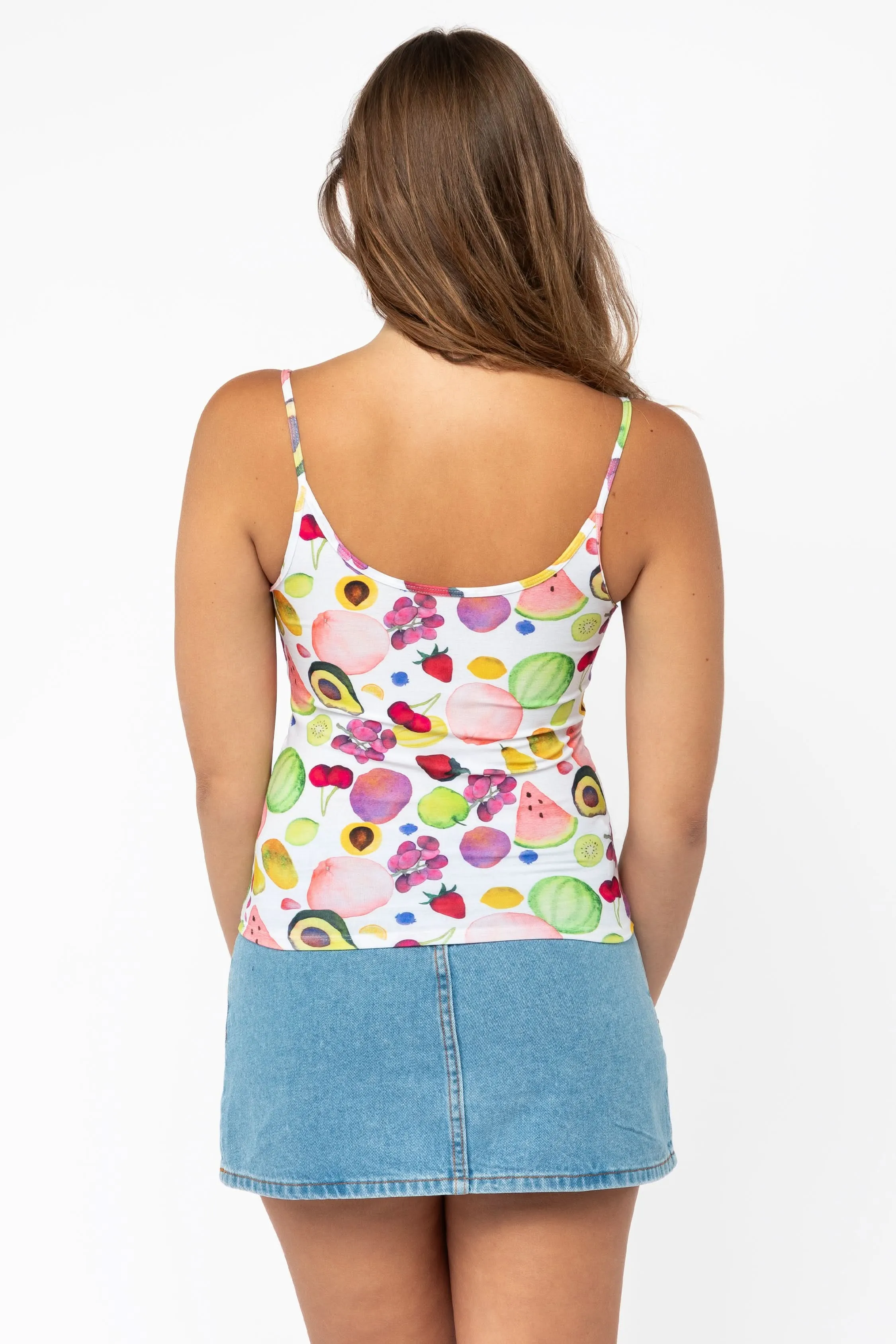 RPL3011P-X - Printed Poly Spandex Tear Drop Tank Top sold by los angeles apparel product image thumbnail 3