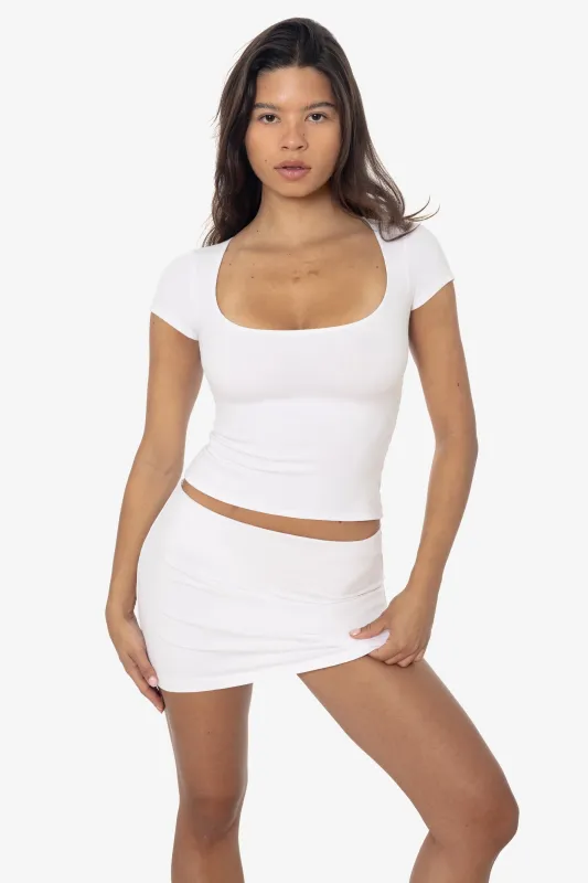 8355GD - Garment Dye Cotton Spandex Squareneck Top sold by los angeles apparel