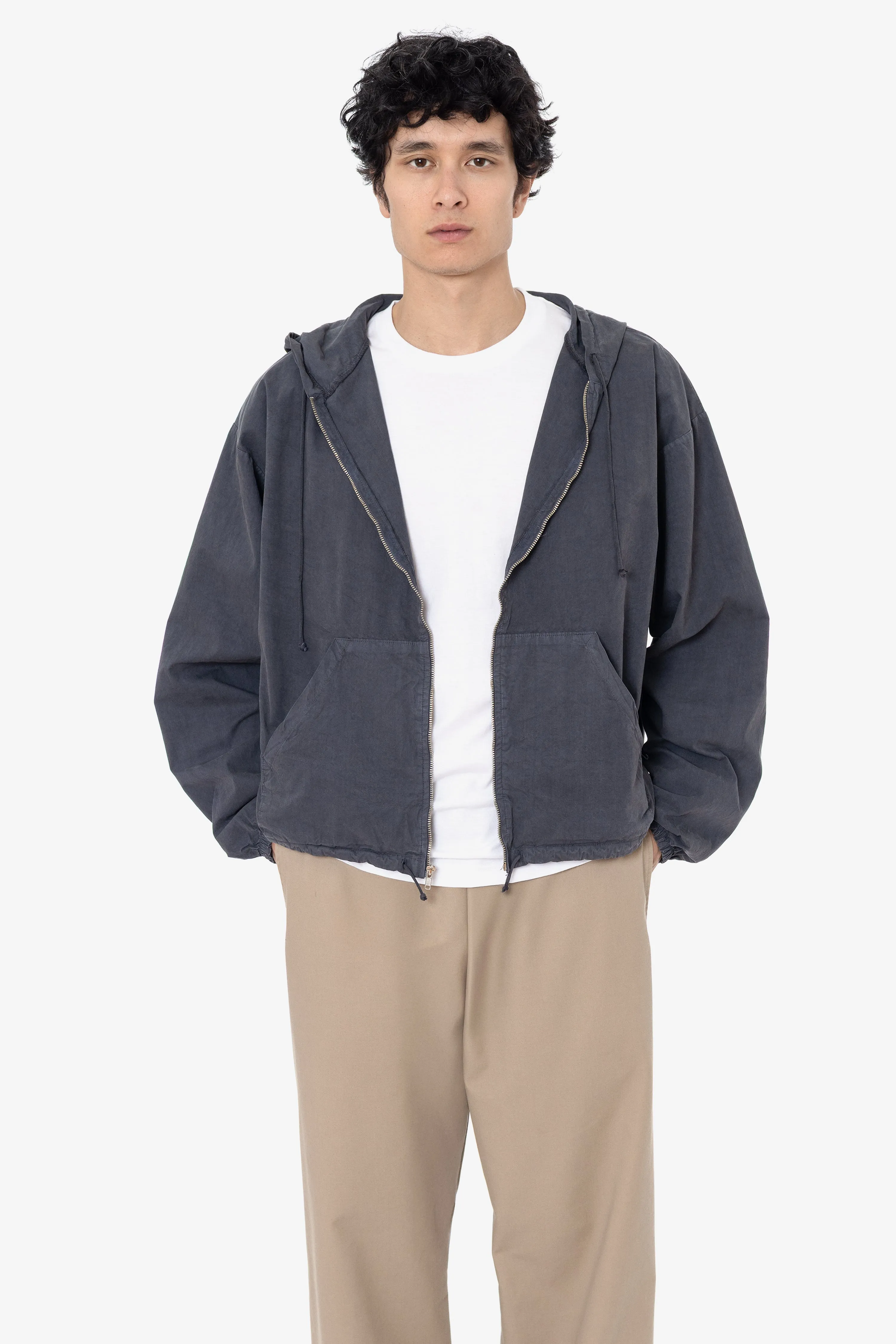 RJC410GD - Cotton Poplin Zip-Up Hooded Jacket sold by los angeles apparel product image thumbnail 4