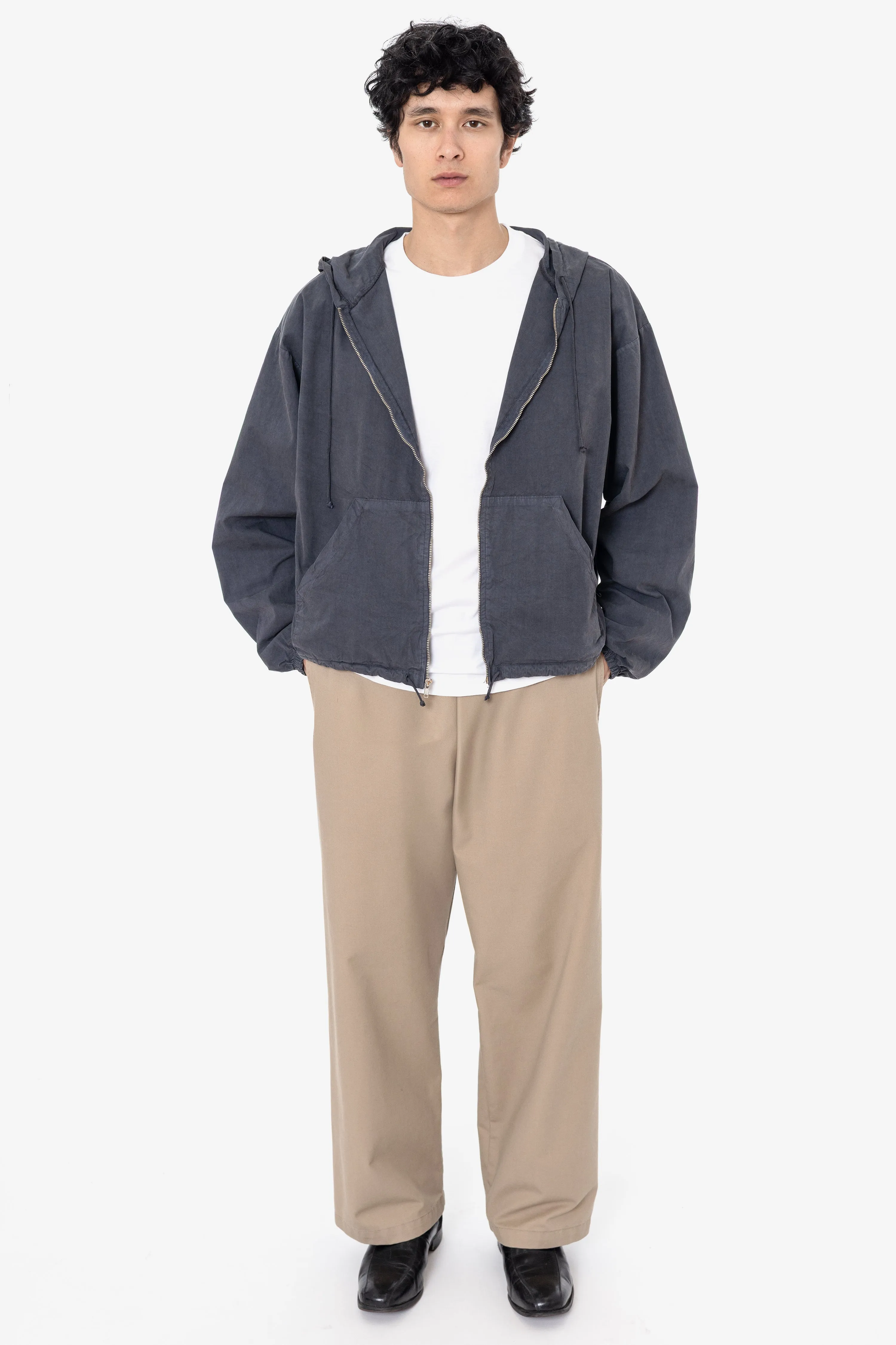 RJC410GD - Cotton Poplin Zip-Up Hooded Jacket sold by los angeles apparel product image thumbnail 3