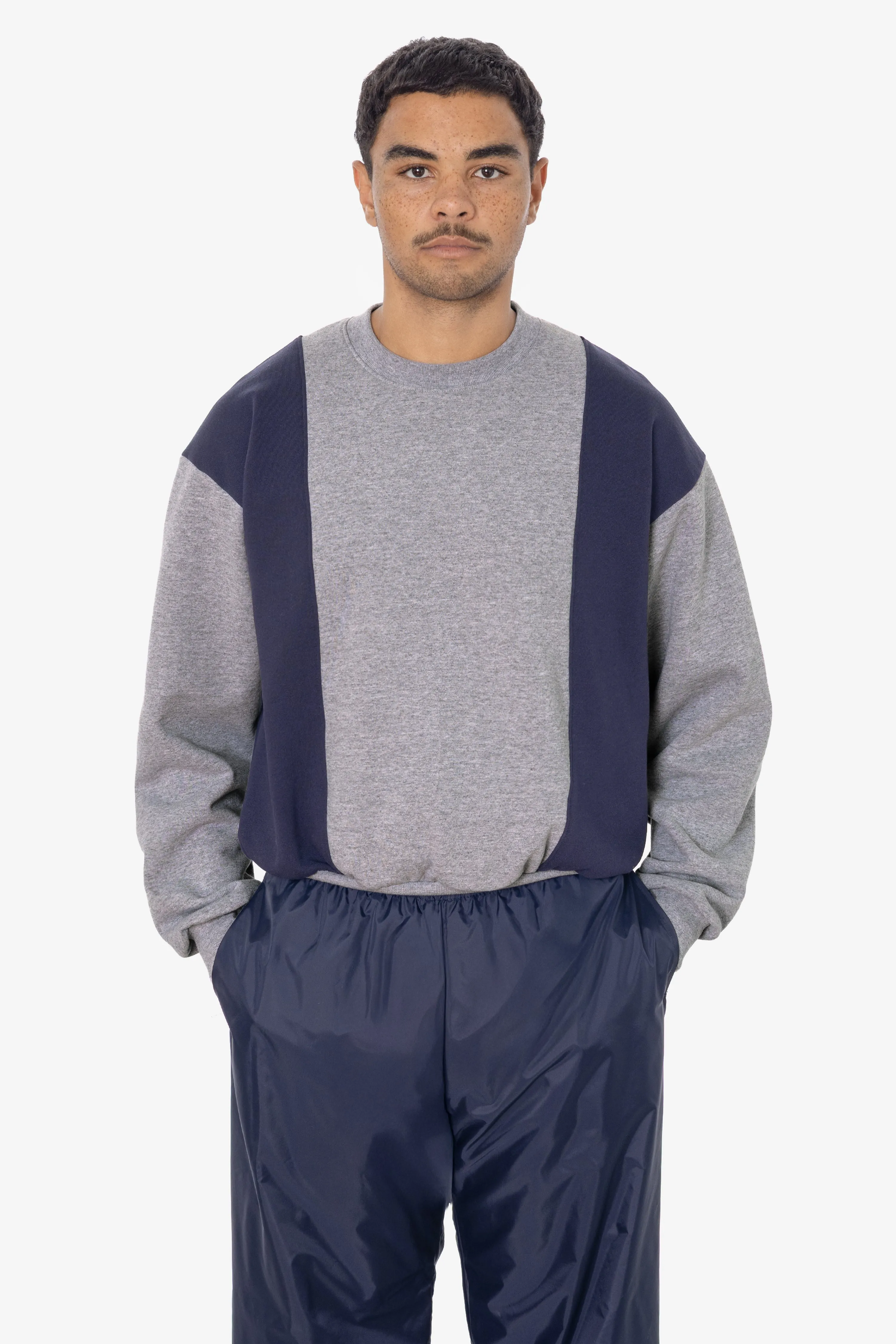 F46CB - Flex Fleece Color Block Crewneck Pullover sold by los angeles apparel product image thumbnail 4