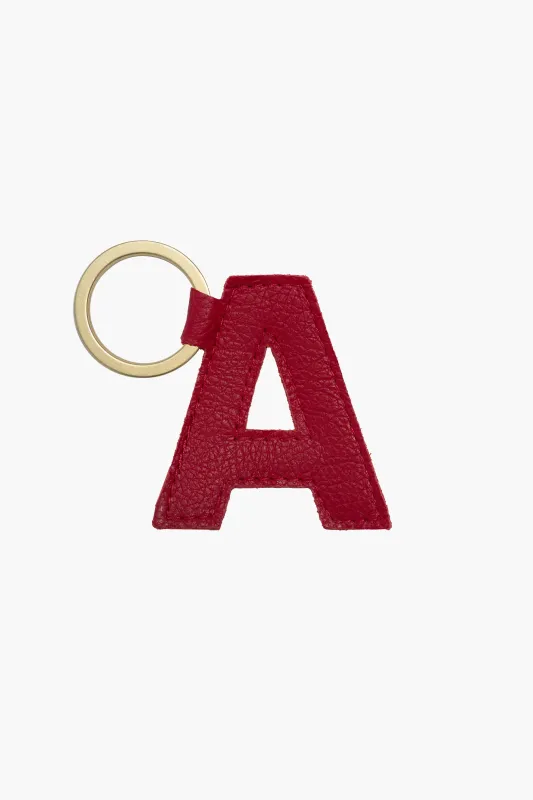 RLH520 - Leather Alphabet Keychain sold by los angeles apparel