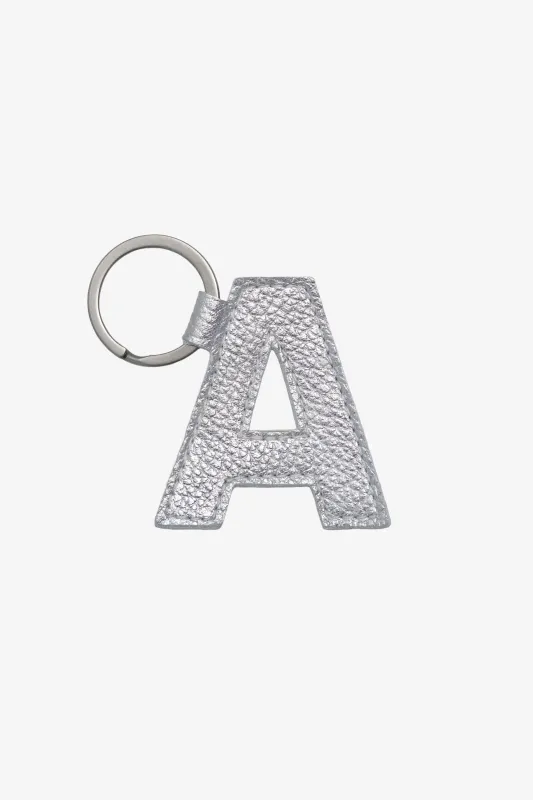 RLH520 - Leather Alphabet Keychain sold by los angeles apparel
