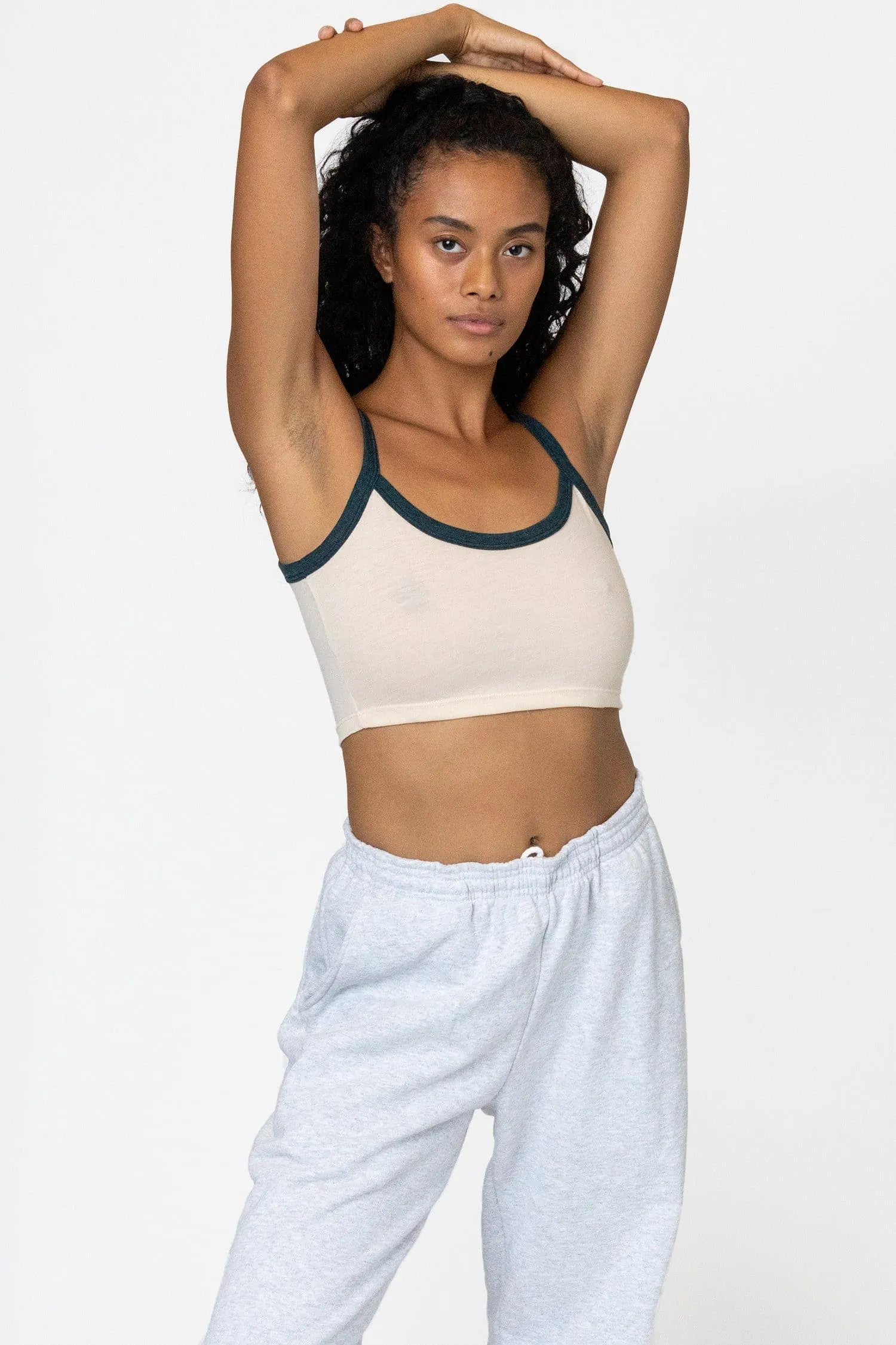 Black Friday Giveaway (2025) - FF016 - Poly Cotton Cropped Spaghetti Tank Top sold by los angeles apparel
