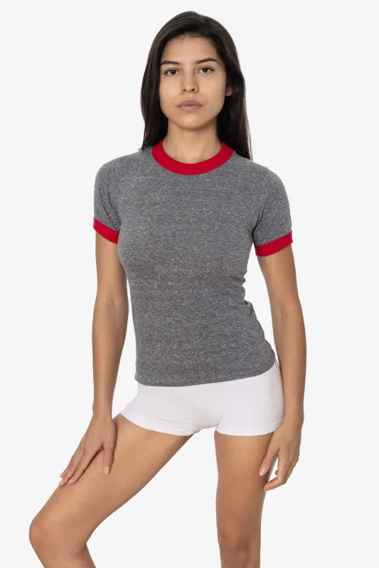 TR310 - Tri-Blend Women's Ringer Tee sold by los angeles apparel