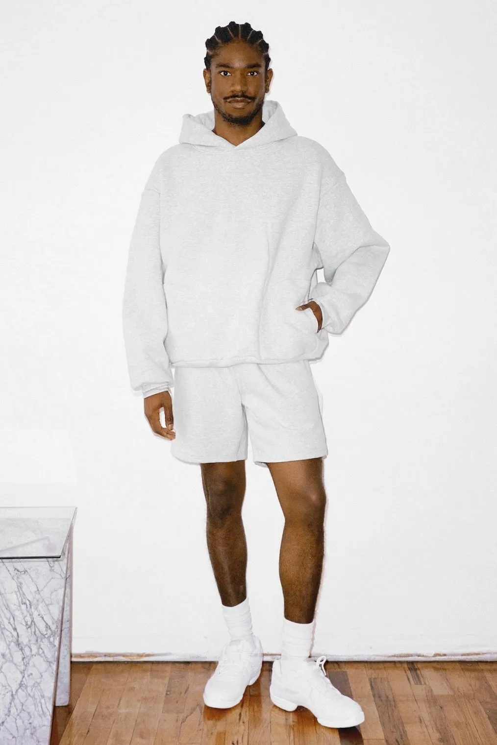 HF-02 - Heavy Fleece Sweat Short (Piece Dye) sold by los angeles apparel product image thumbnail 2