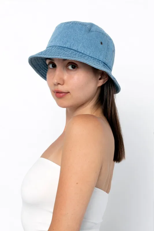 HAT01 - Unisex Denim Bucket Hat sold by los angeles apparel