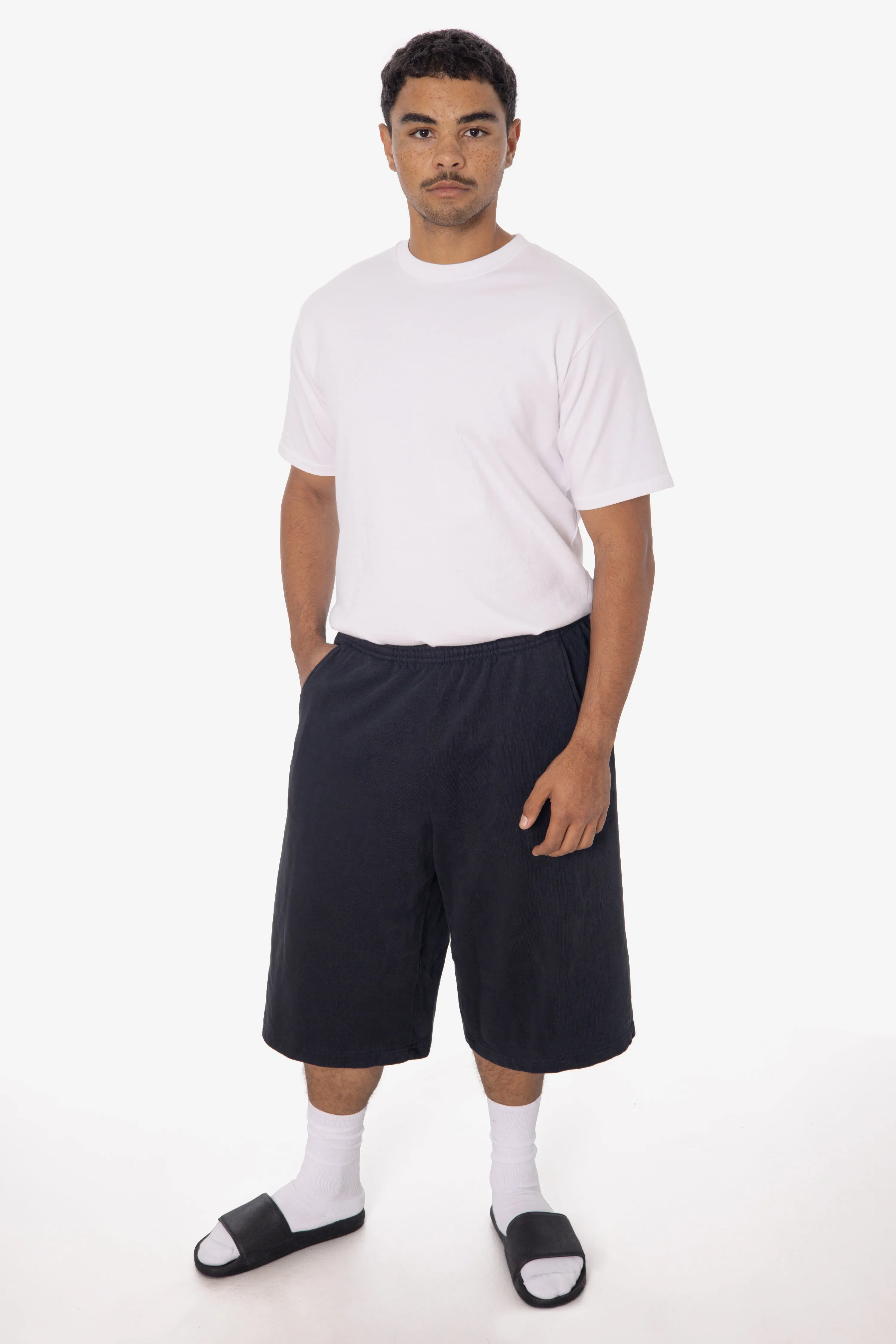 HF42GD - Heavy Fleece Extra Wide Shorts sold by los angeles apparel product image thumbnail 3