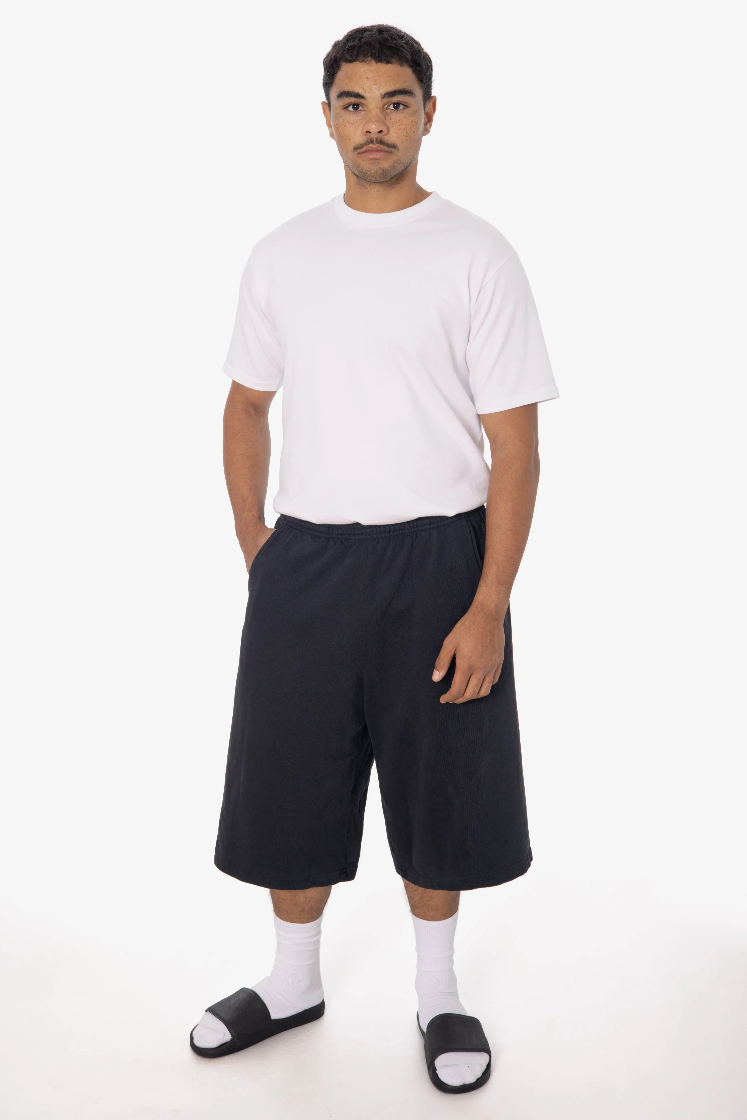 HF42GD - Heavy Fleece Extra Wide Shorts sold by los angeles apparel product image thumbnail 4