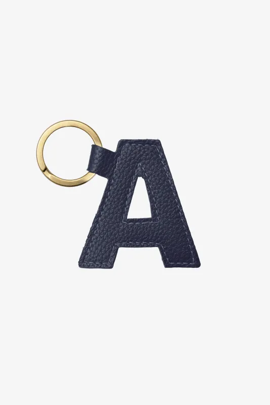 RLH520 - Leather Alphabet Keychain sold by los angeles apparel