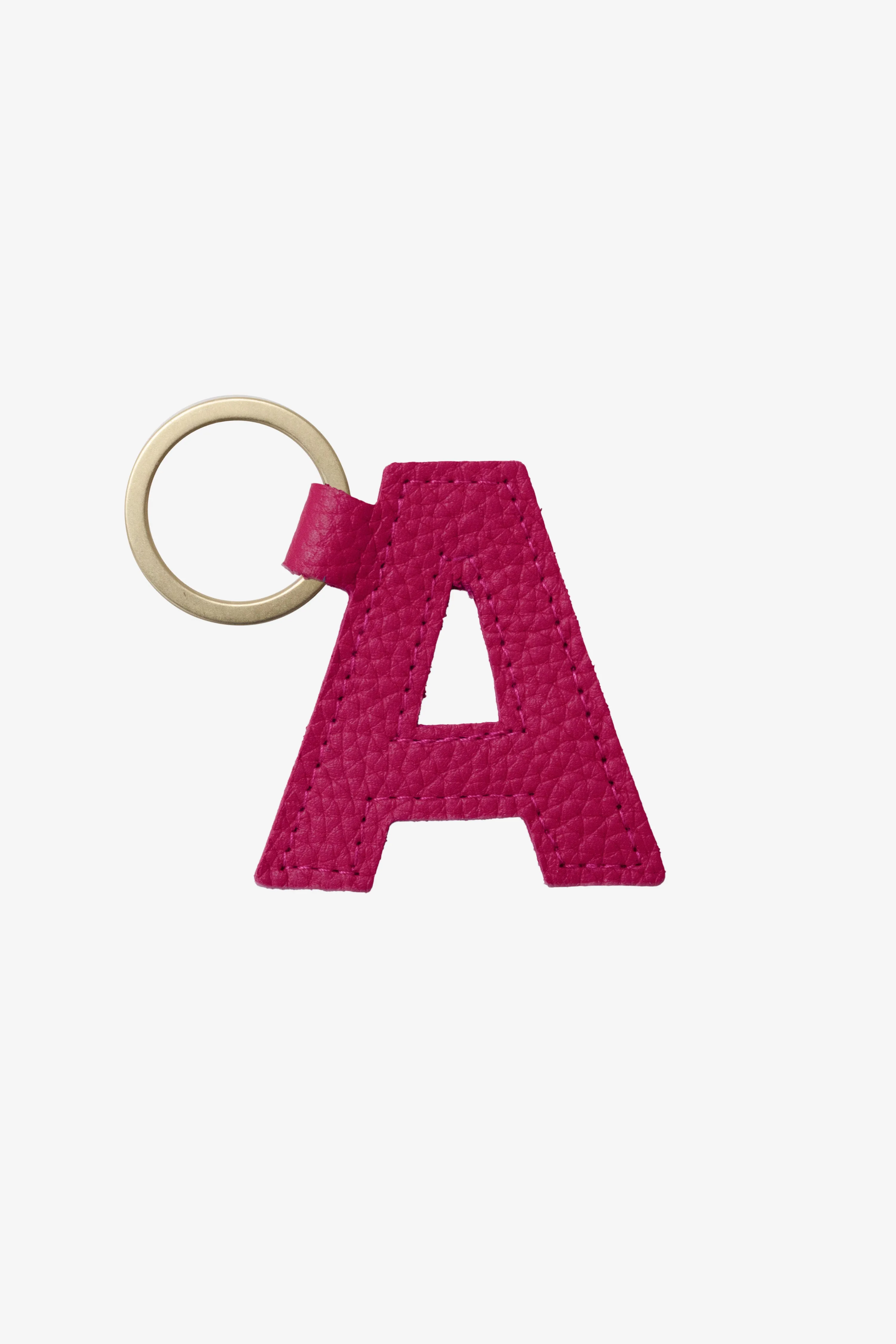 RLH520 - Leather Alphabet Keychain sold by los angeles apparel