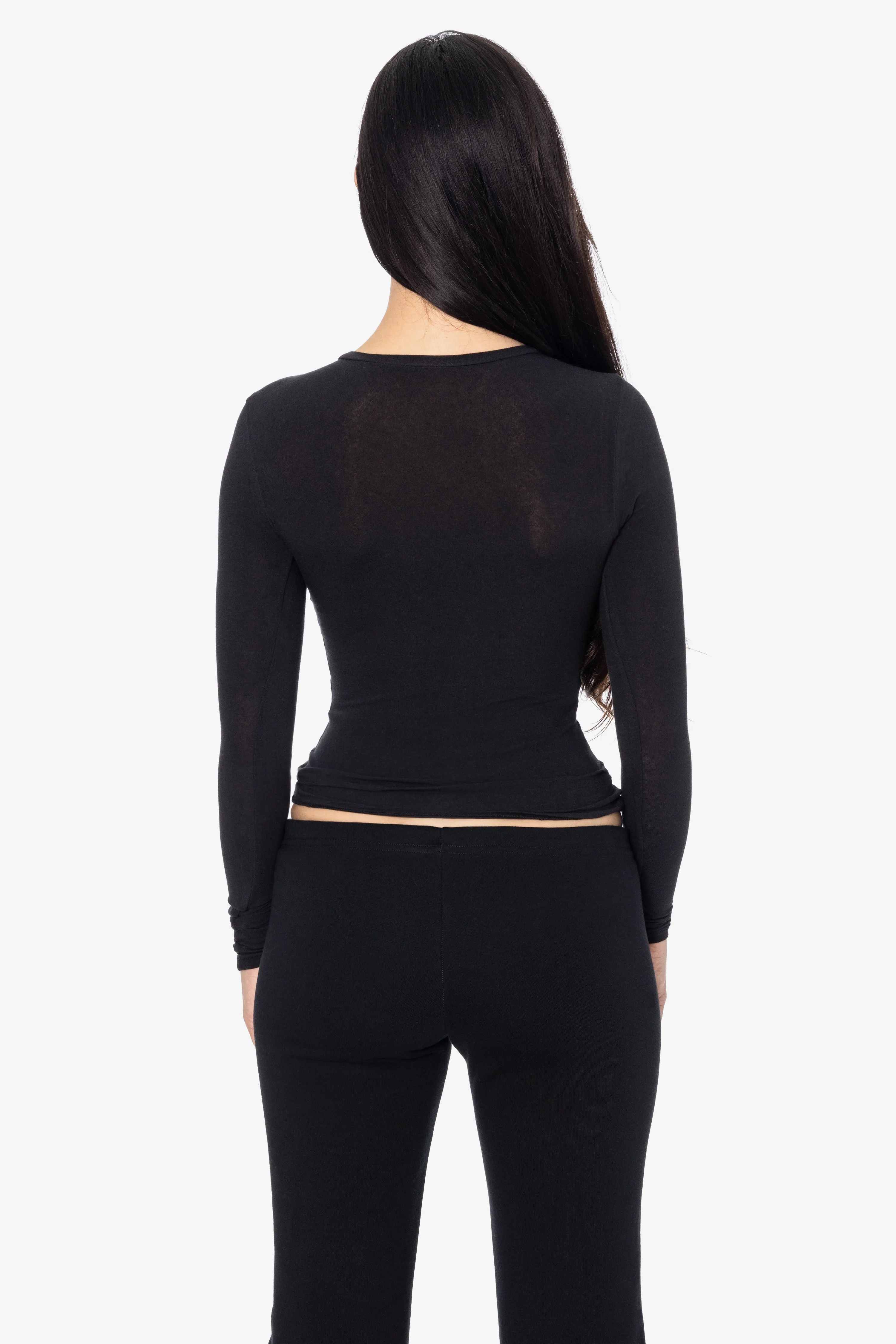 CC307 - Long Sleeve Cheesecloth Fitted T-Shirt sold by los angeles apparel product image thumbnail 3