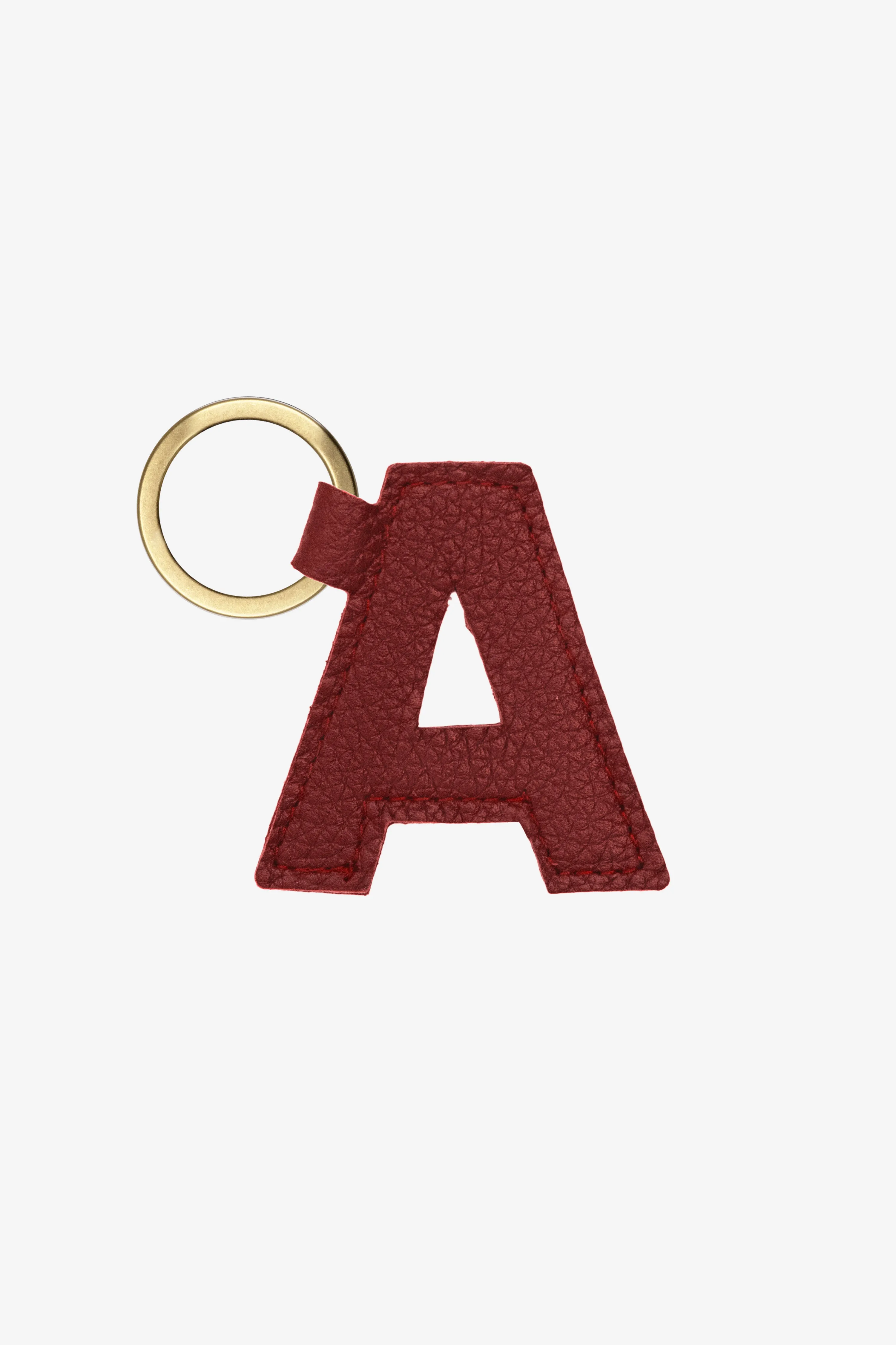 RLH520 - Leather Alphabet Keychain sold by los angeles apparel