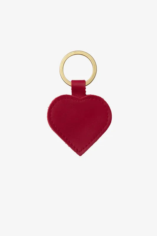 RLH521 - Leather Heart Key Ring made by los angeles apparel