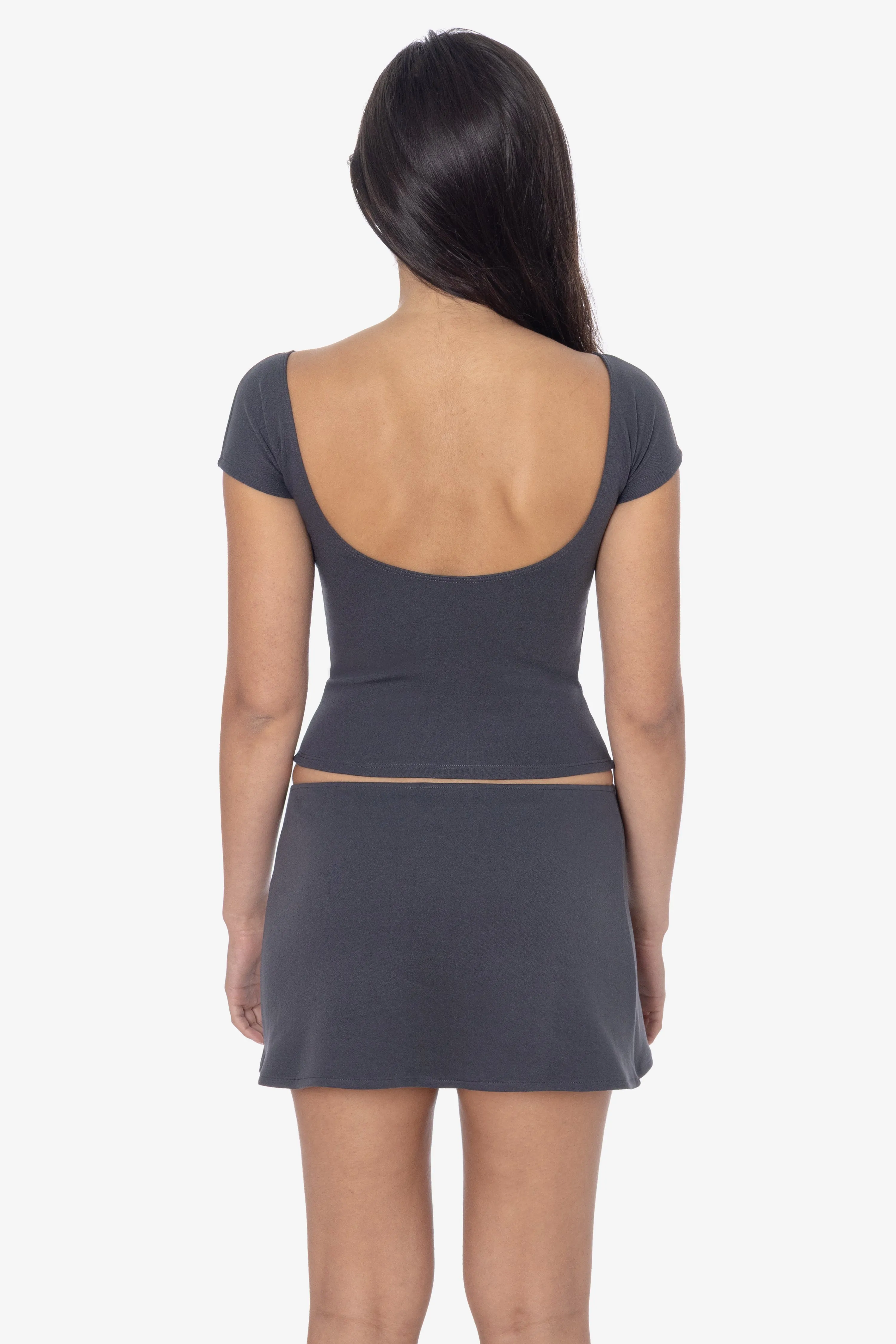 PON3443 - Ponte Scoopback Top sold by los angeles apparel product image thumbnail 3