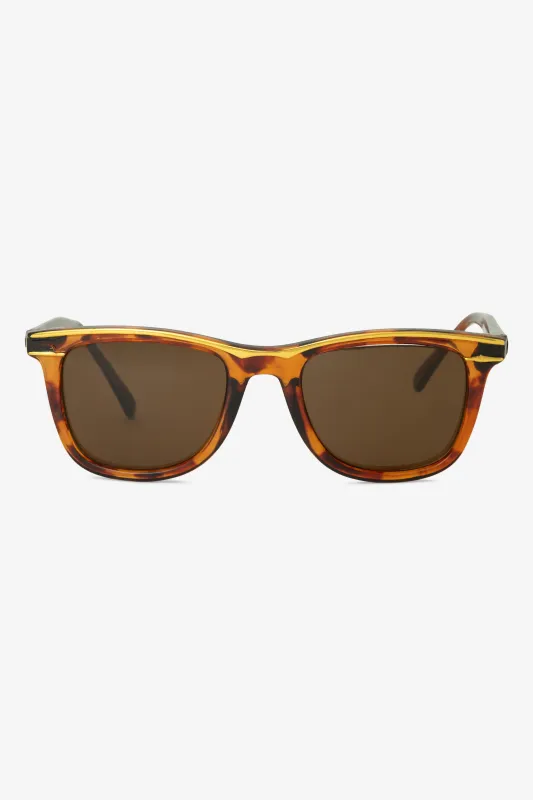 SGVN155 - AMBER WAYFARER SUNGLASSES made by los angeles apparel