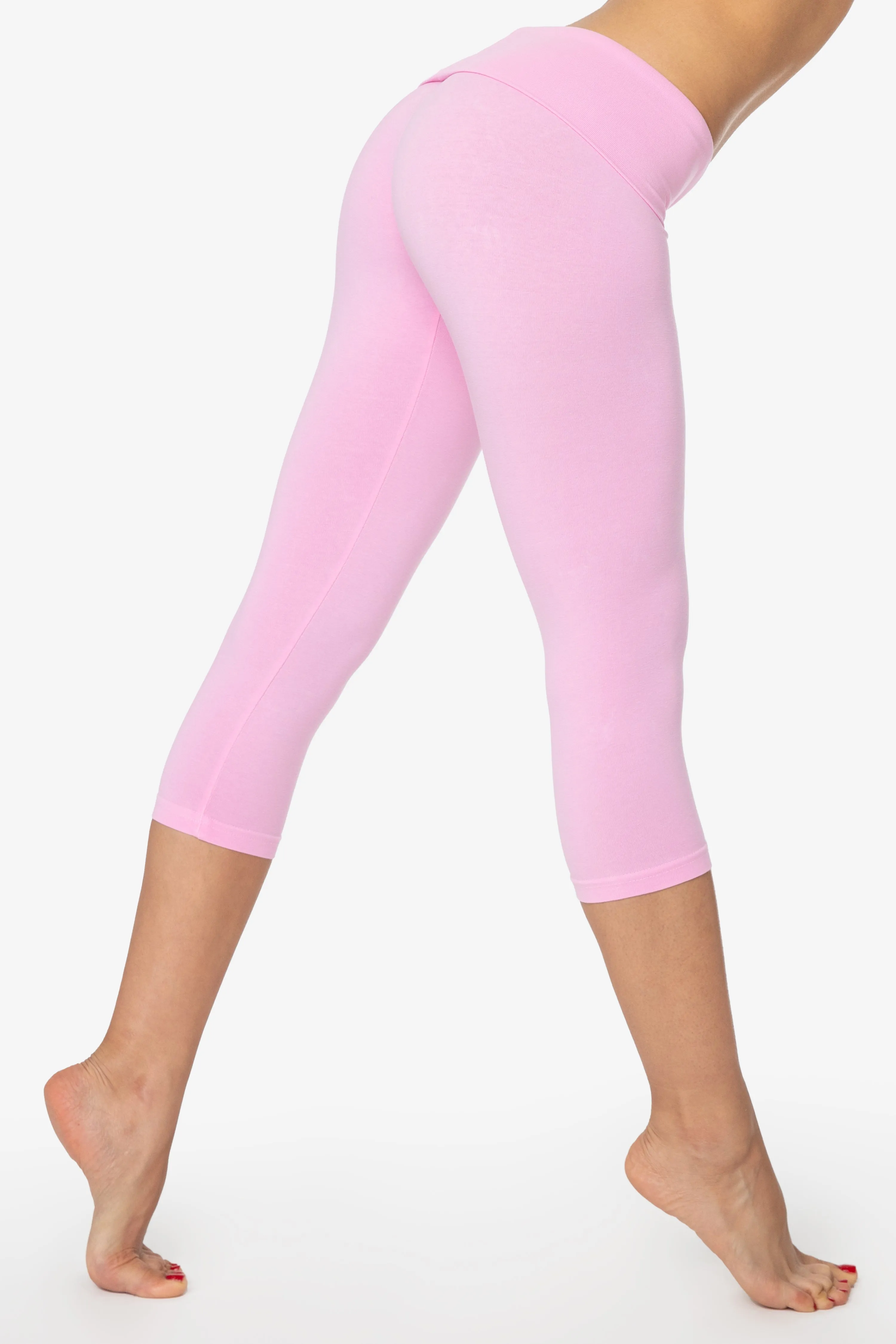 8346GD - Garment Dye Cotton Spandex Cropped Yoga Legging sold by los angeles apparel product image thumbnail 2