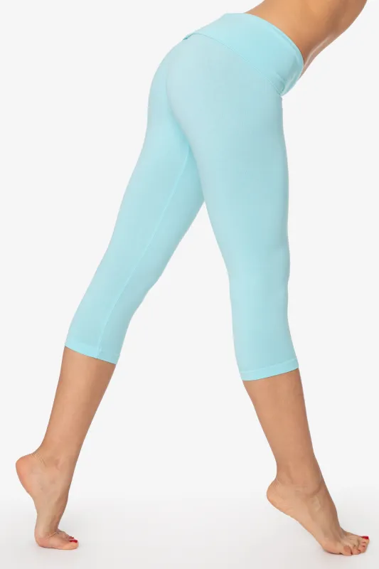 8346GD - Garment Dye Cotton Spandex Cropped Yoga Legging made by los angeles apparel