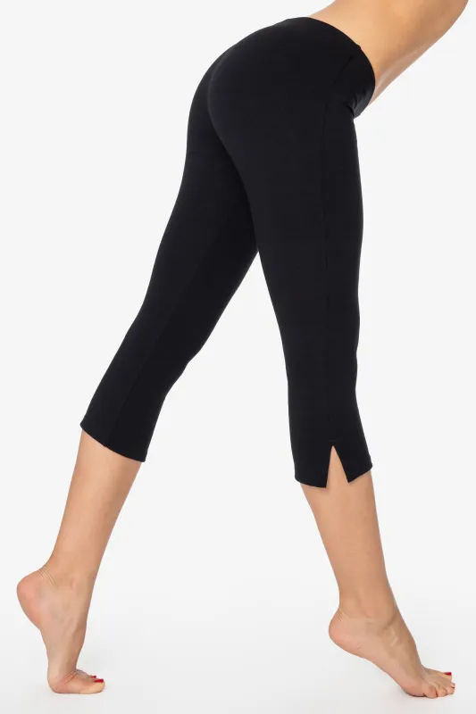 PON3226 - Ponte Low Rise Capri made by los angeles apparel