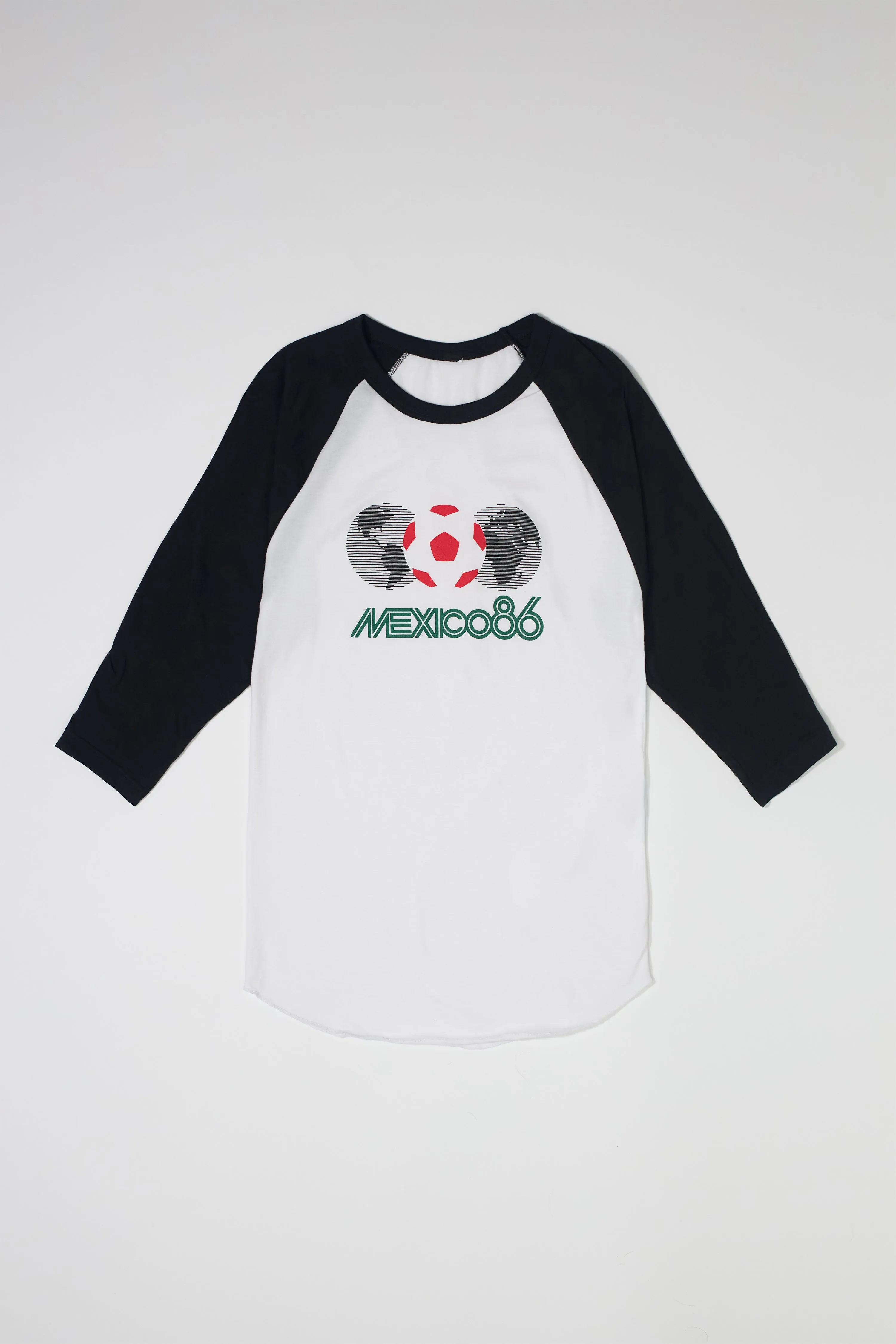Mexico 86 Raglan White/Black sold by los angeles apparel product image thumbnail 2