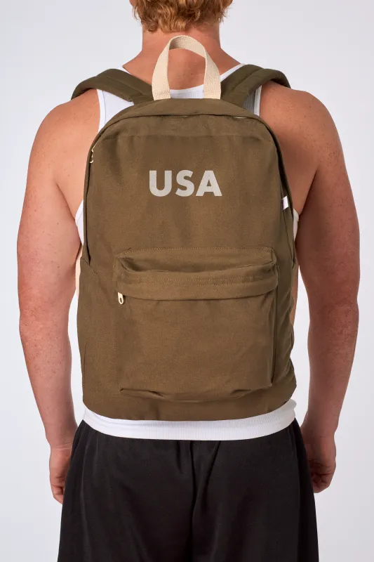 Heavy Duty Nylon USA Backpack made by los angeles apparel
