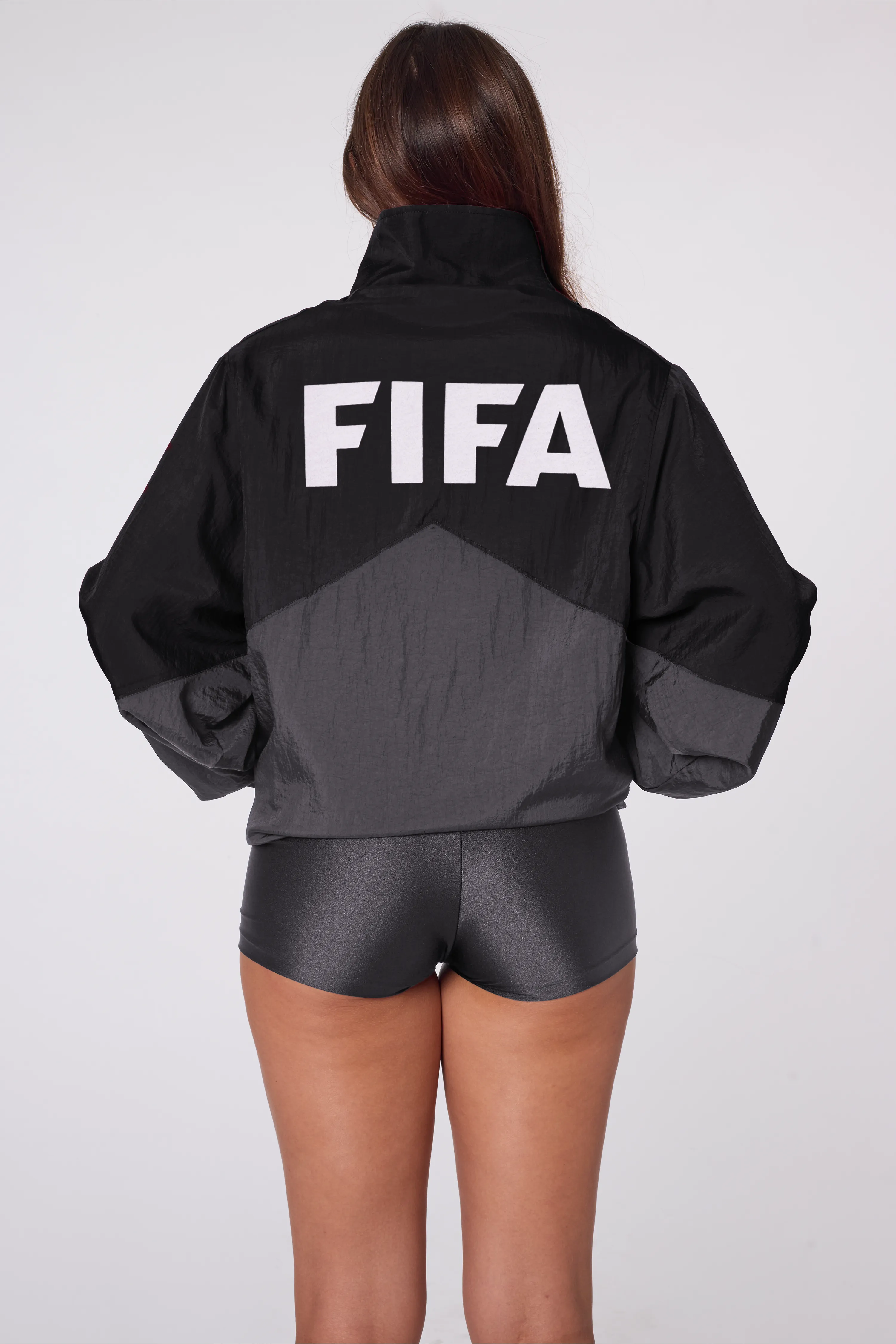 FIFA Zip-Up Windbreaker Black/Grey sold by los angeles apparel product image thumbnail 2