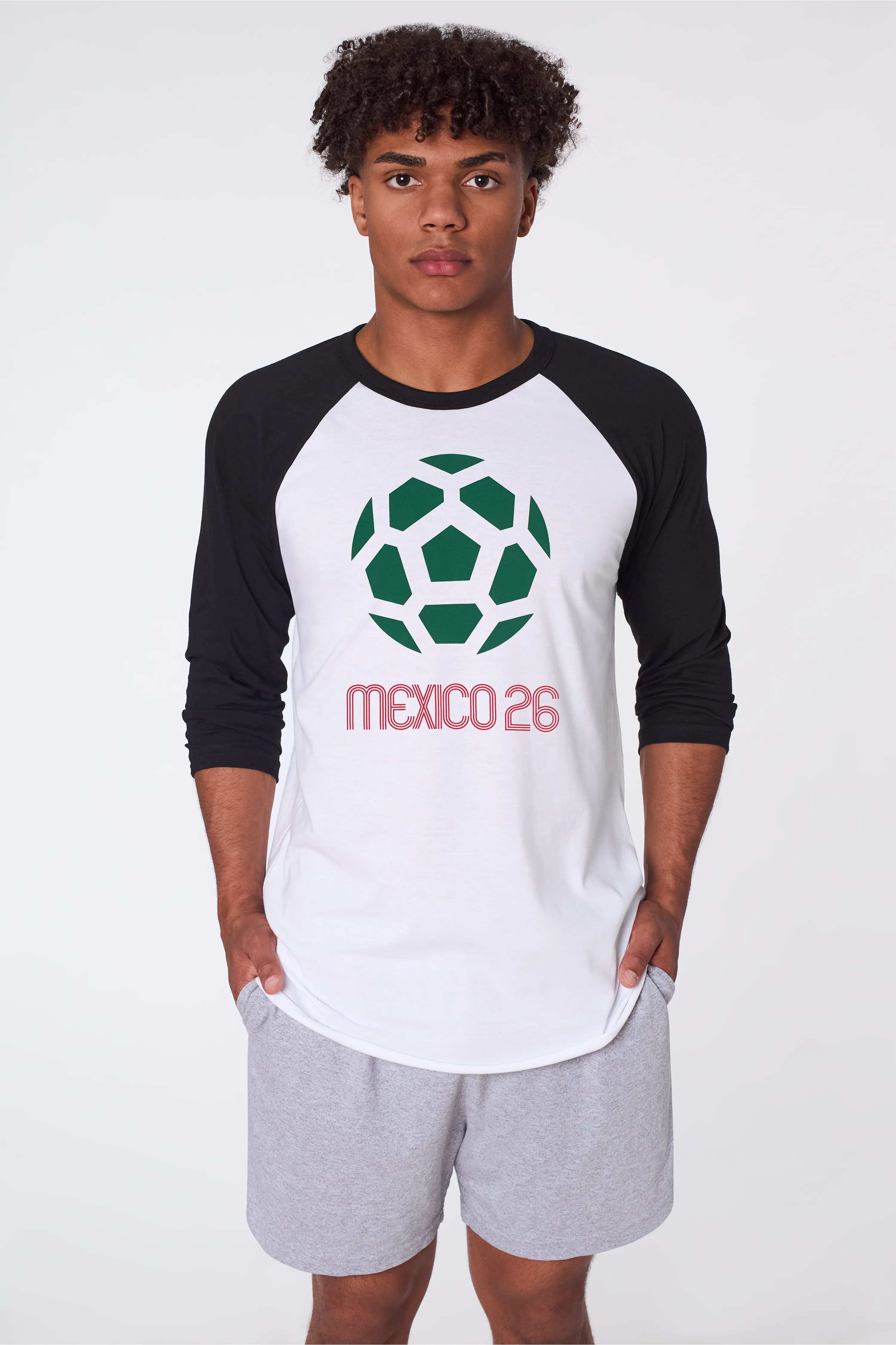 Mexico USA 26 Raglan sold by los angeles apparel