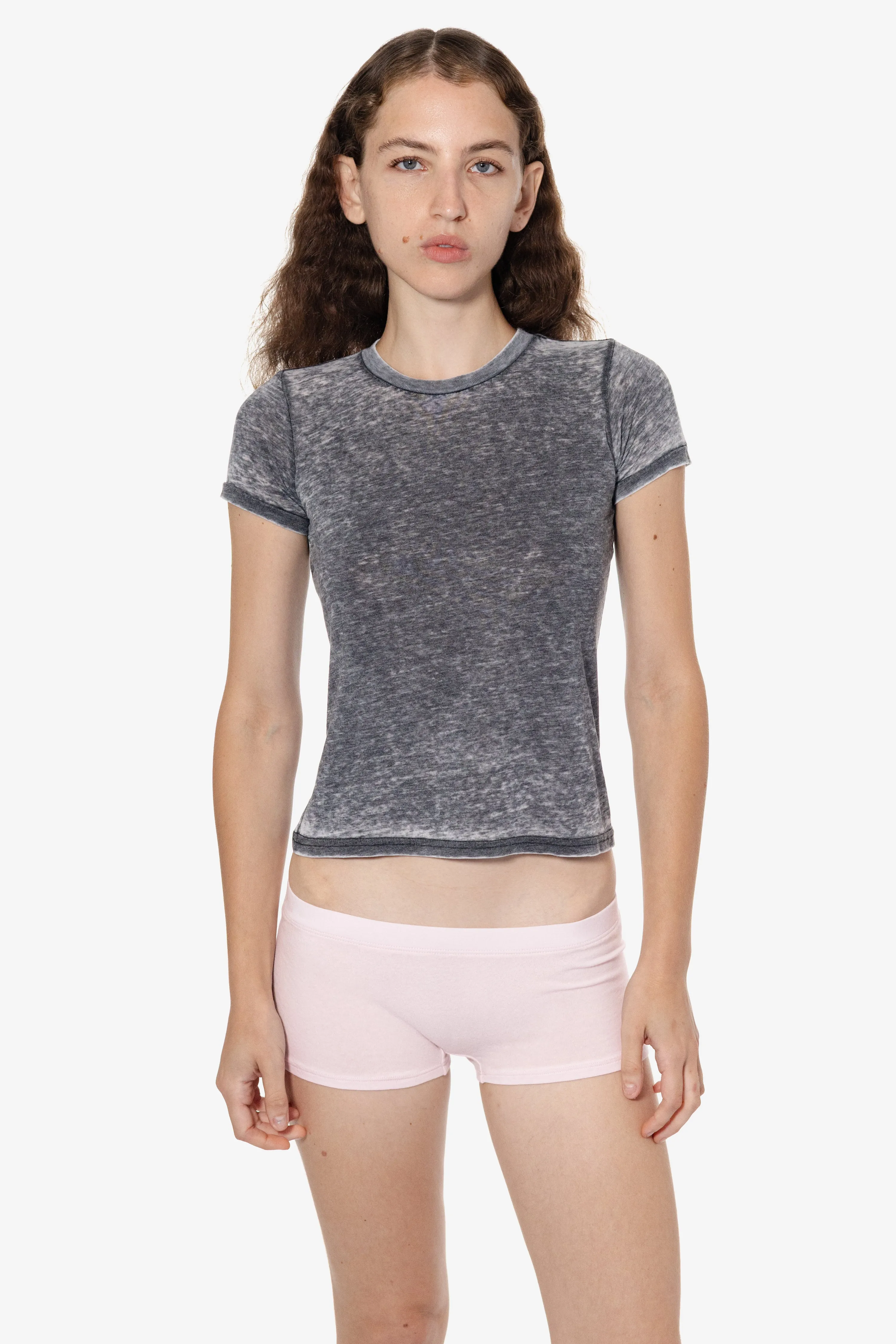 FF2001-BRN - Youth Poly Cotton S/S Burnout T-Shirt sold by los angeles apparel product image thumbnail 3