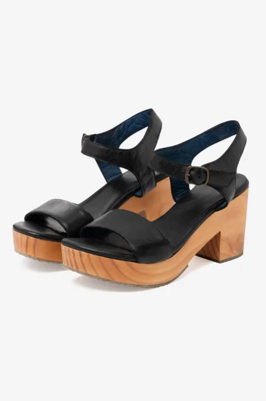 WOODSNDL01 - Wooden Heel Sandal sold by los angeles apparel