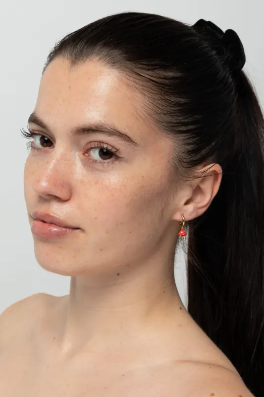 JWL315 - Mushroom Huggie Earrings sold by los angeles apparel