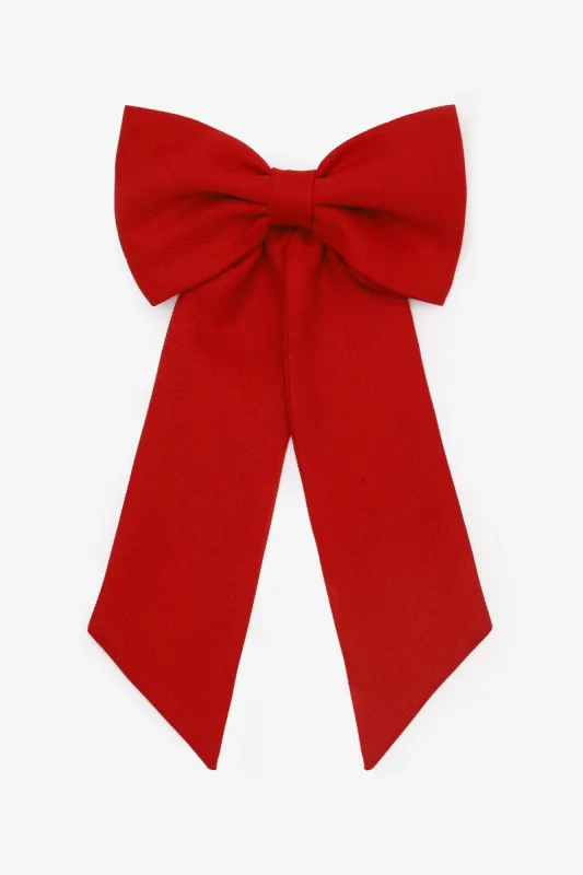 RGB051 - Poly Gabardine Long Schoolgirl Bow made by los angeles apparel