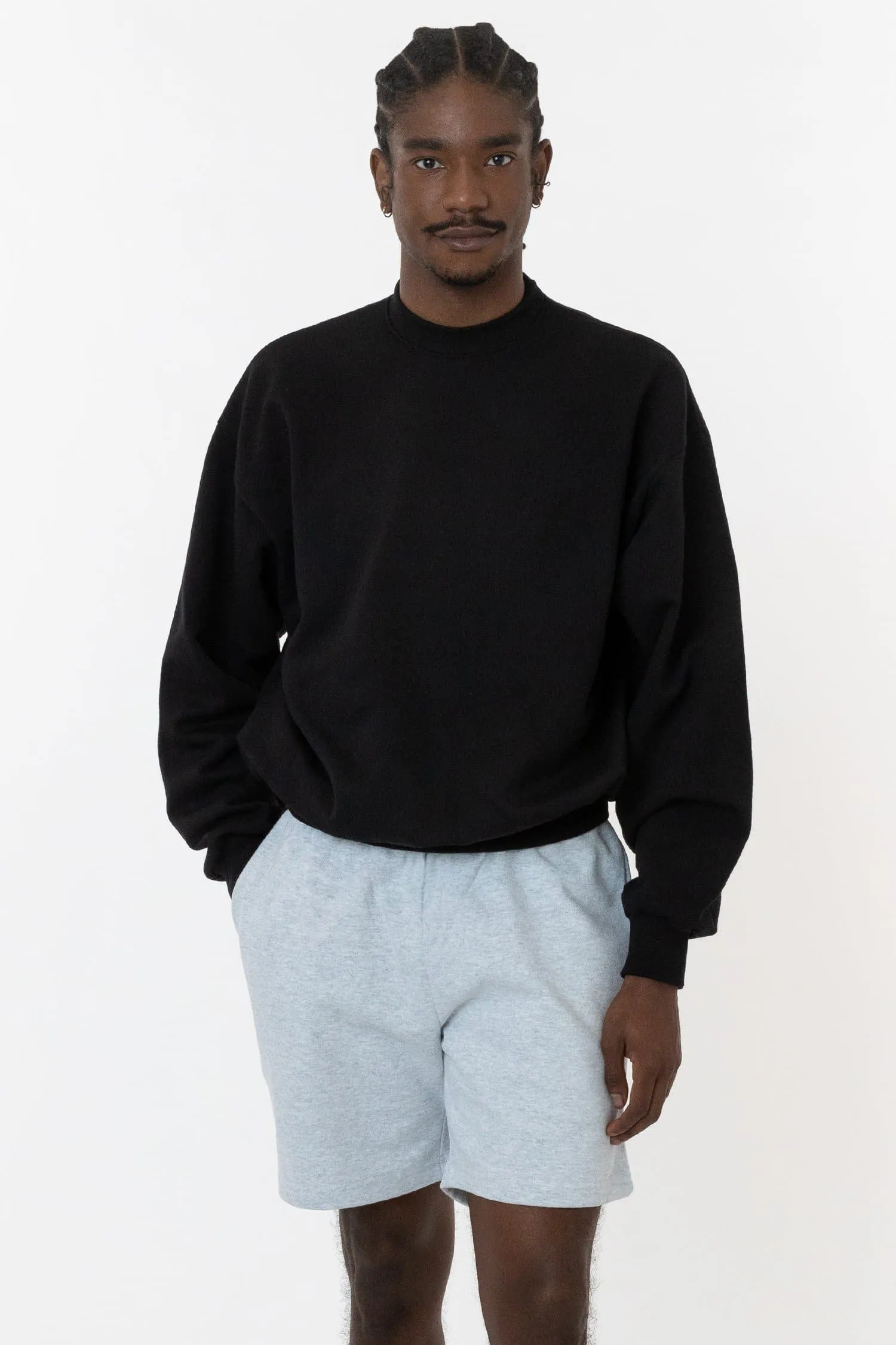 MWF1047 - 10 oz. Mid-weight Poly Cotton Fleece Wide Crewneck sold by los angeles apparel product image thumbnail 2
