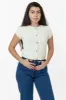 RFK47GD - Cotton Raglan Short Sleeve Cropped Sweater sold by los angeles apparel