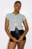 RFK47GD - Cotton Raglan Short Sleeve Cropped Sweater sold by los angeles apparel