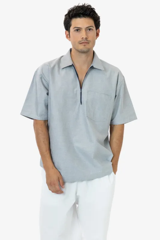 RCP409 - Oxford Zip-Up Work Shirt sold by los angeles apparel