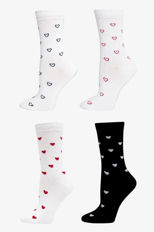 HRTSOCK-4PK - Heart Sock 4 Pack sold by los angeles apparel