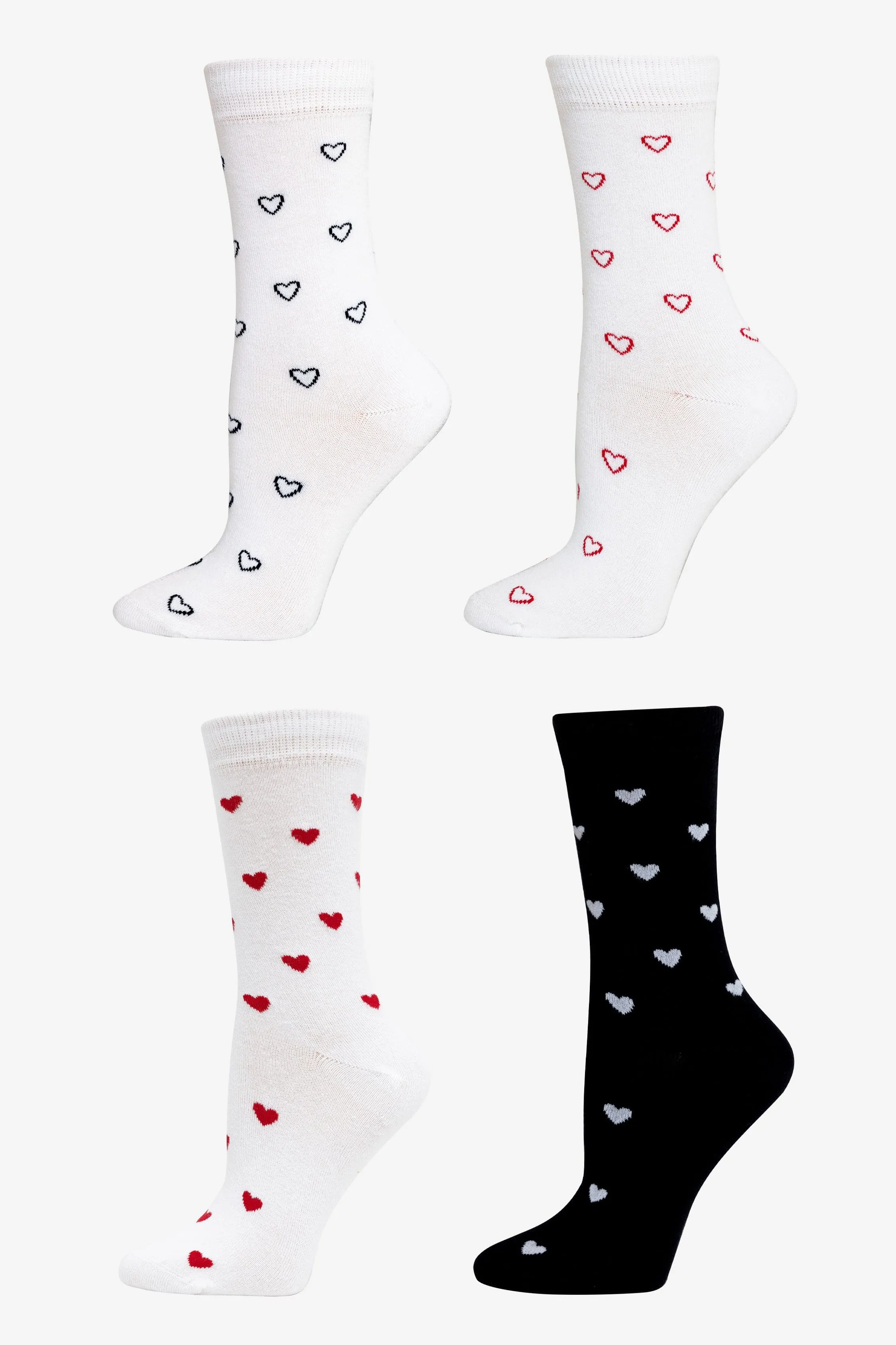 HRTSOCK-4PK - Heart Sock 4 Pack sold by los angeles apparel