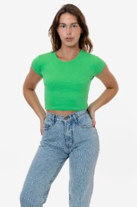 43035 - Cap Sleeve Baby Rib Crop Top sold by los angeles apparel