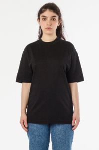 2017MN Unisex - 6.0oz Mock Crew Neck Heavy Combed Cotton T-Shirt sold by los angeles apparel