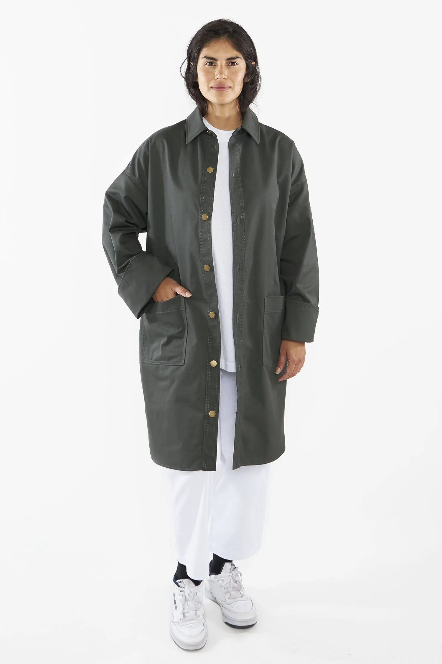 RTWL12 - Unisex Twill Mid Length Lab Coat sold by los angeles apparel product image thumbnail 2