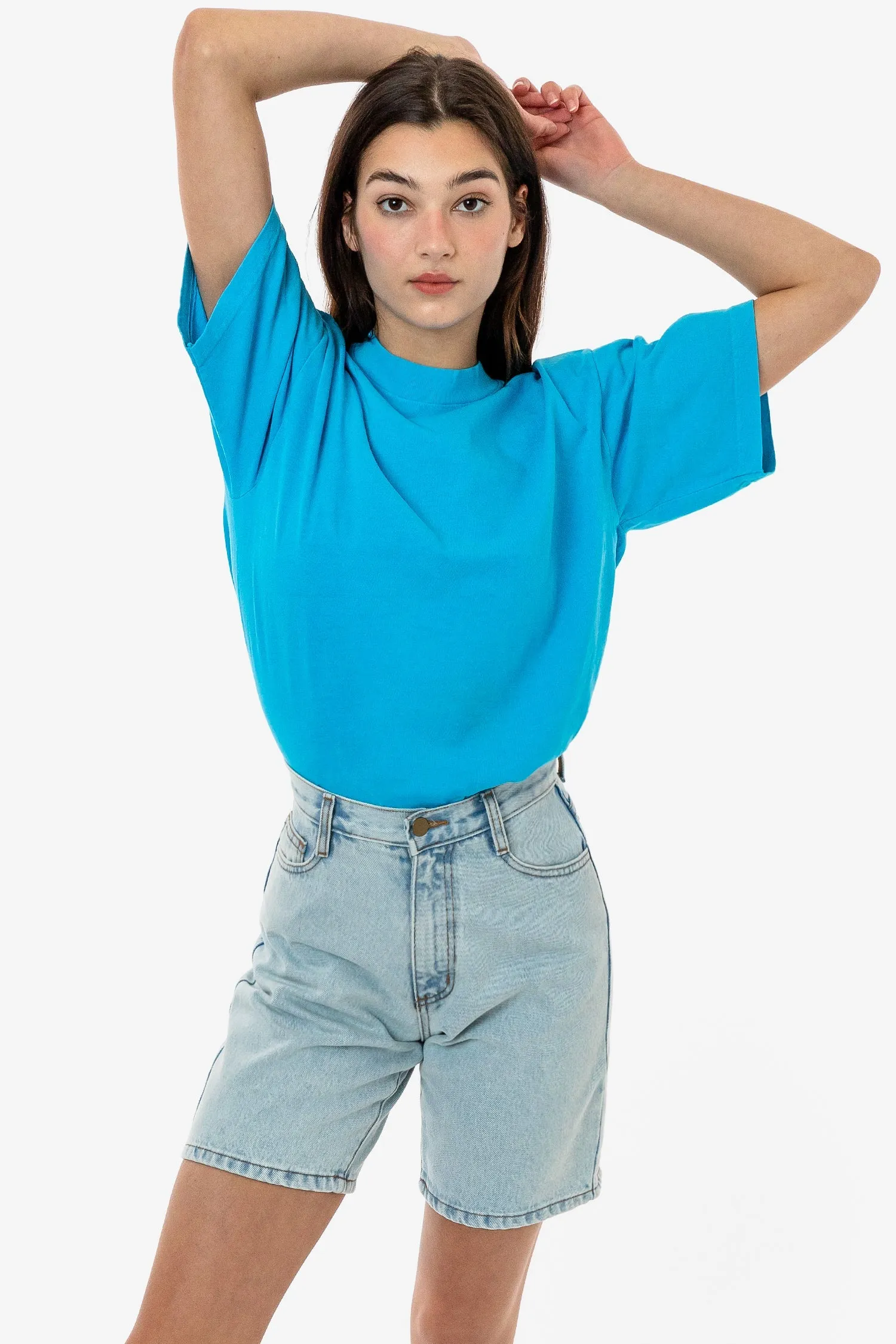 The 1801 - 6.5oz Garment Dye Crew Neck T-Shirt (Neon) sold by los angeles apparel product image thumbnail 2