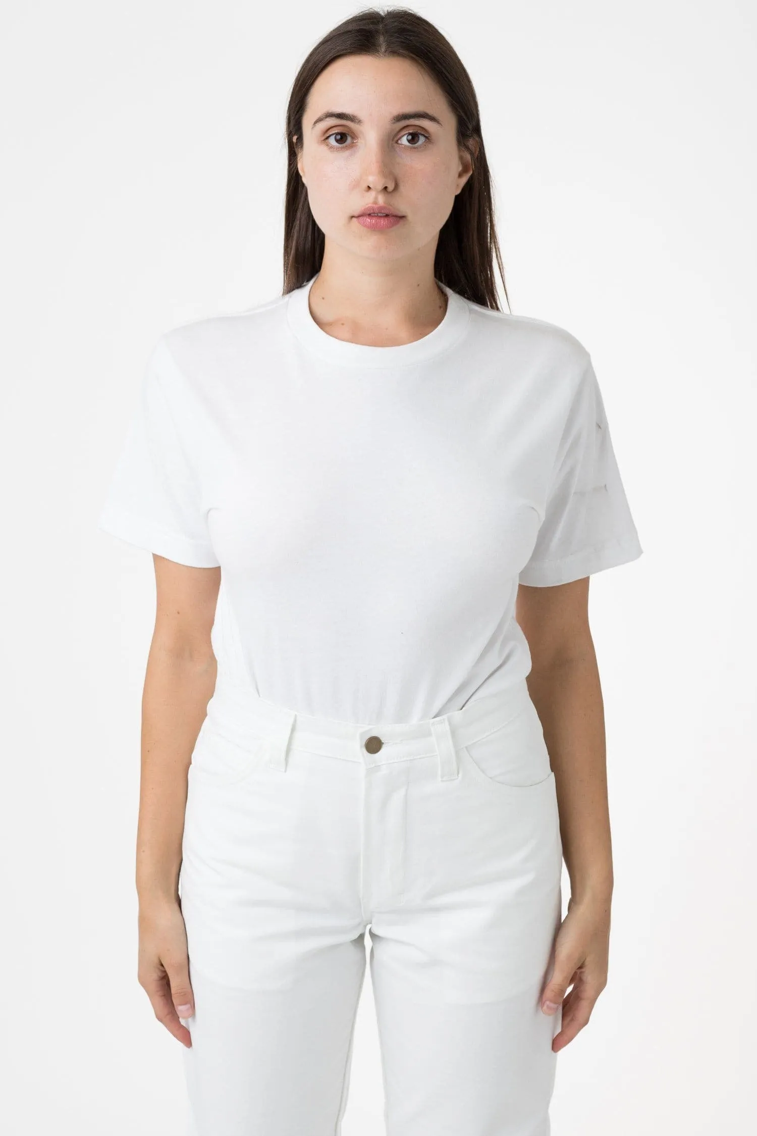 2017 - 6.0oz Crew Neck Heavy Combed Cotton T-Shirt sold by los angeles apparel product image thumbnail 3