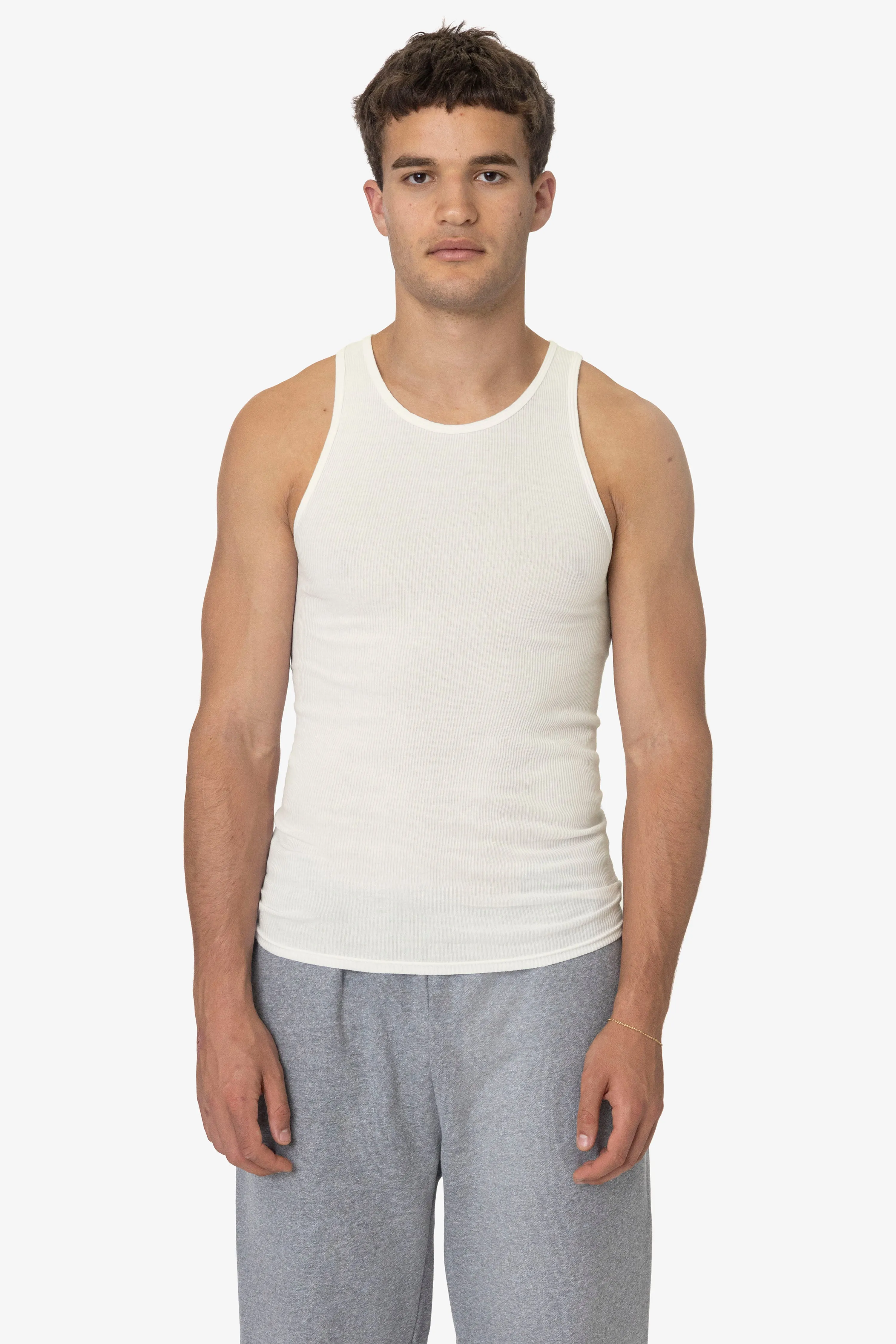 21X408GD - 2x1 Cotton Rib Tank sold by los angeles apparel product image thumbnail 3